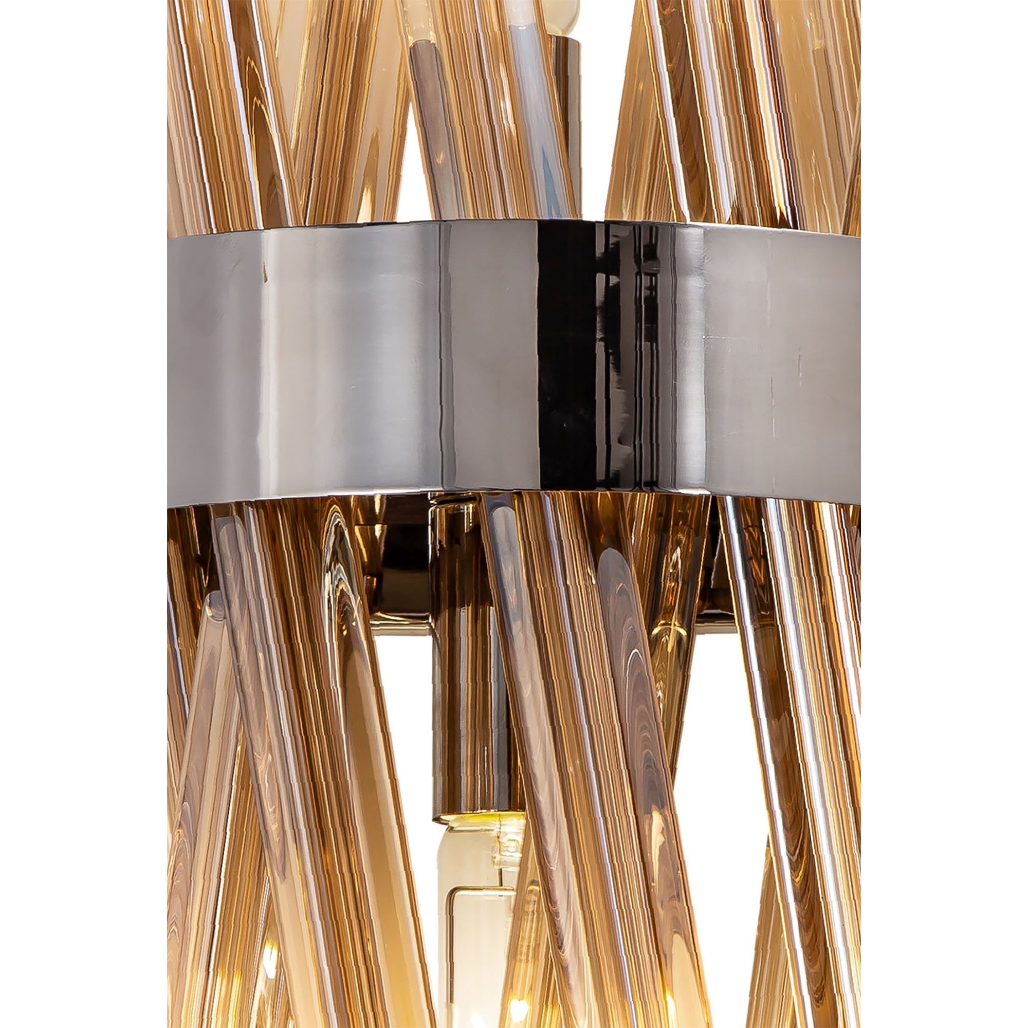Fabula Wordworth 2 Light Wall Light - Polished Nickel & Champagne Glass