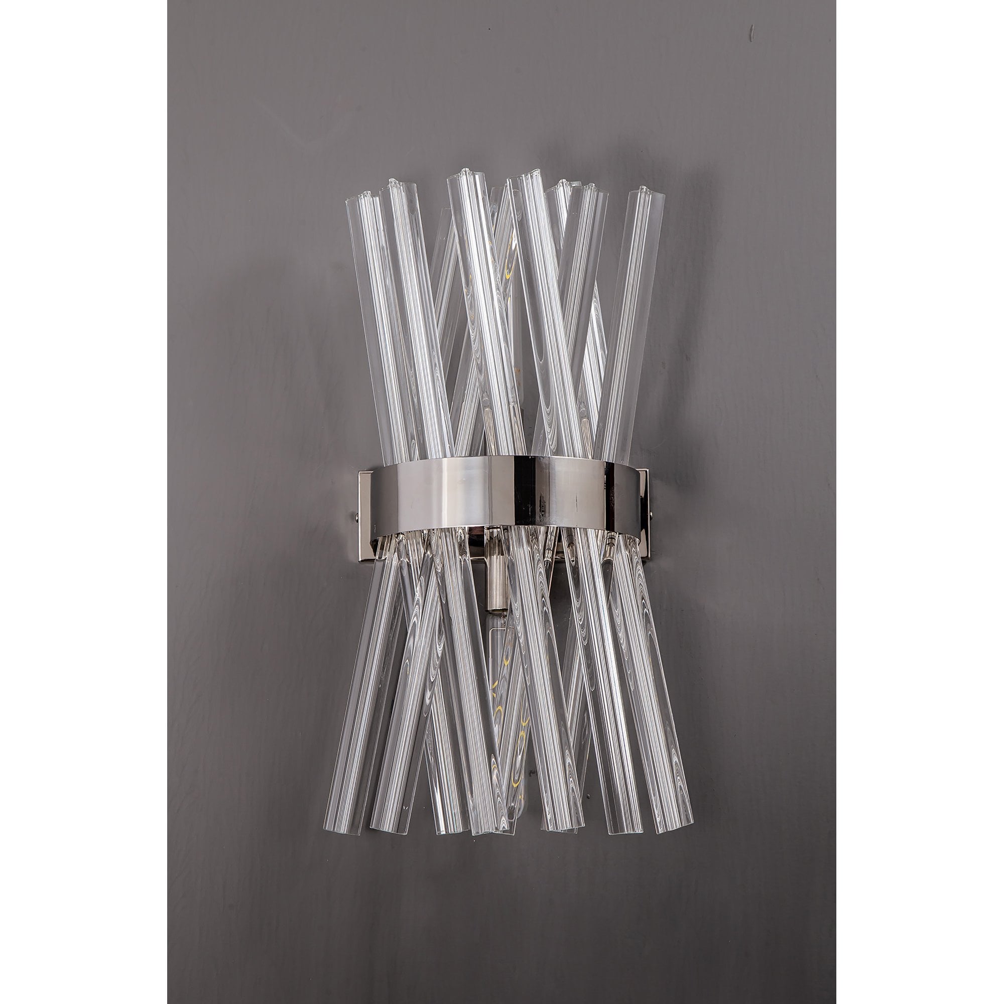 Fabula Wordworth 2 Light Wall Light - Polished Nickel & Clear Glass