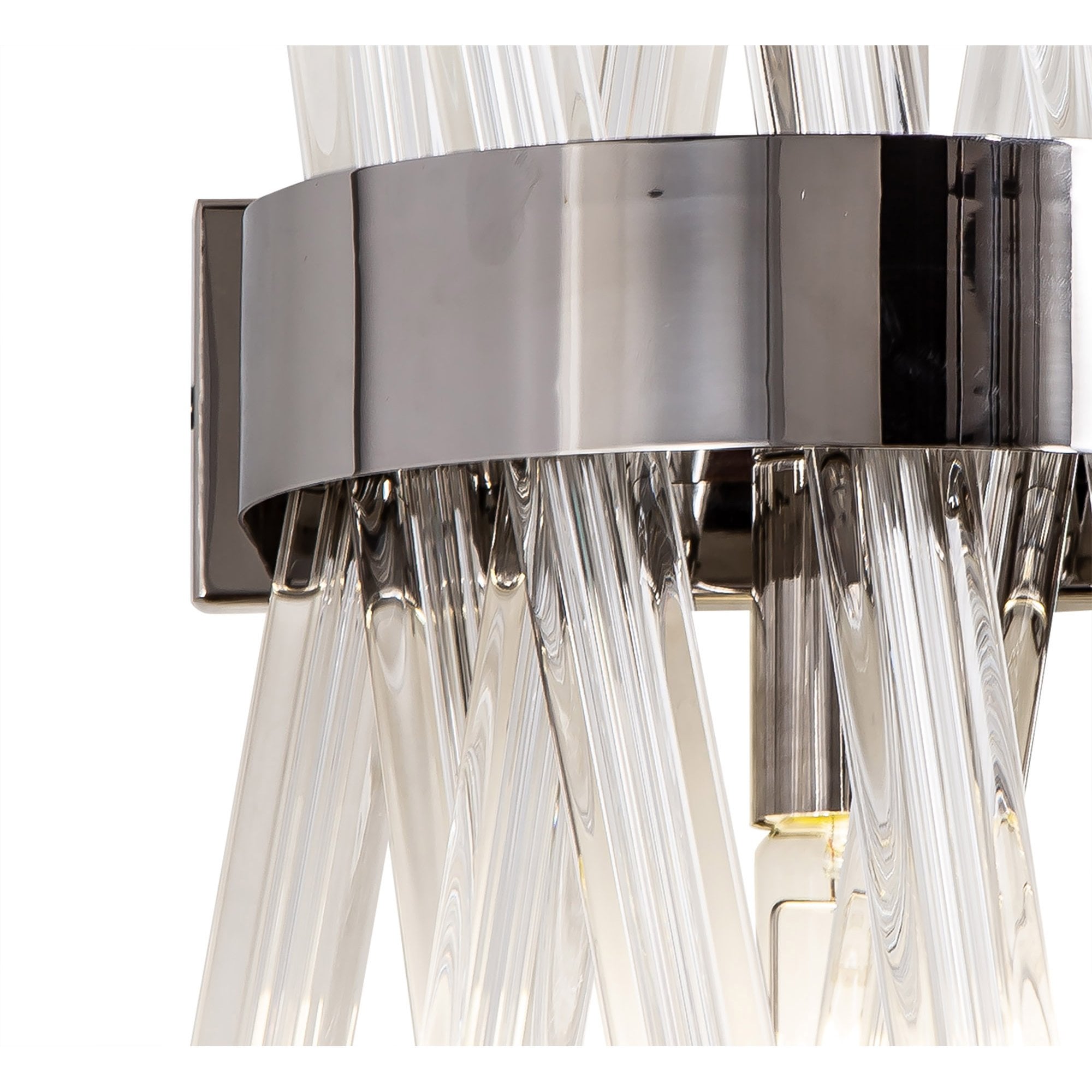 Fabula Wordworth 2 Light Wall Light - Polished Nickel & Clear Glass