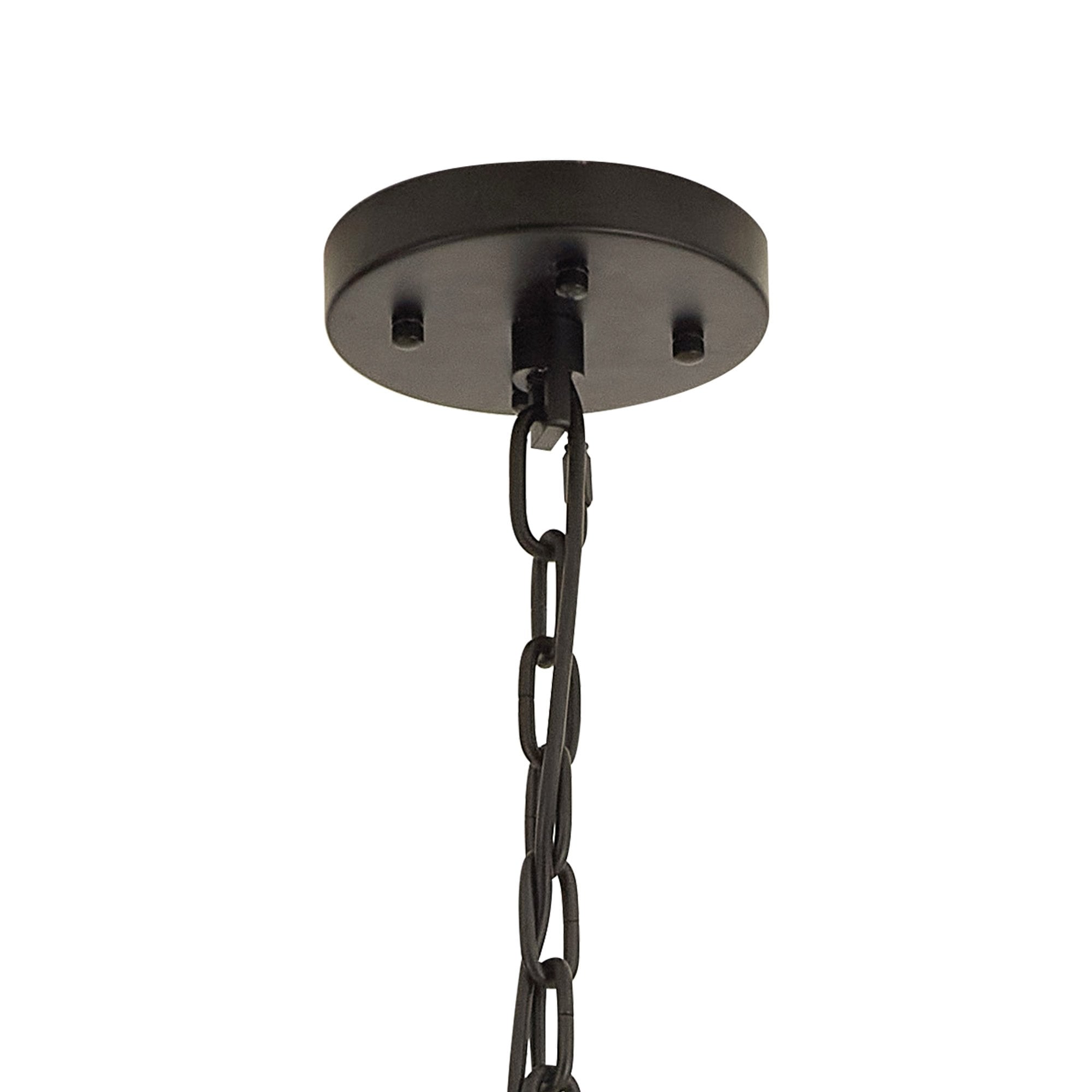 Fabula Wordworth 32 Light Oval Pendant - Matt Black & Smoke Glass
