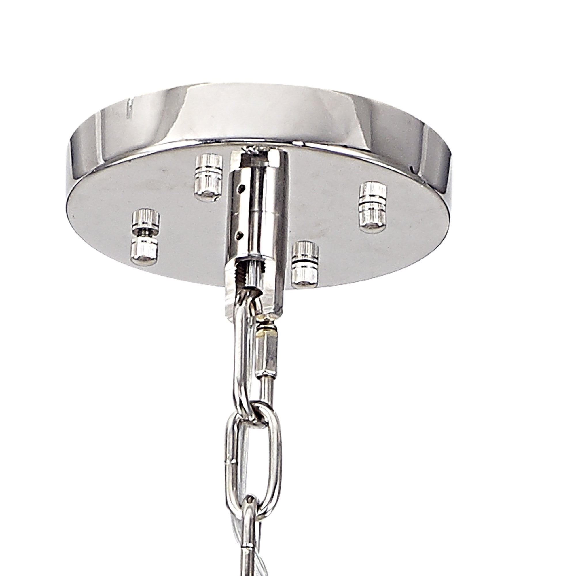 Fabula Wordworth 32 Light Oval Pendant - Polished Nickel & Clear Glass