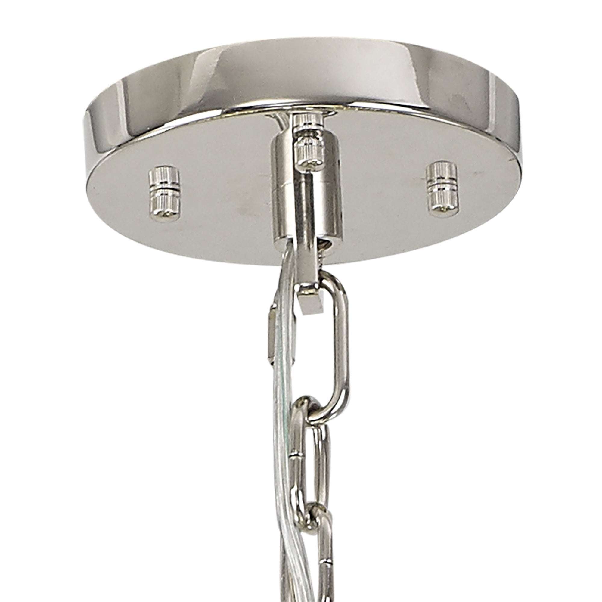 Fabula Wordworth 32 Light Oval Pendant - Polished Nickel & Smoke Glass