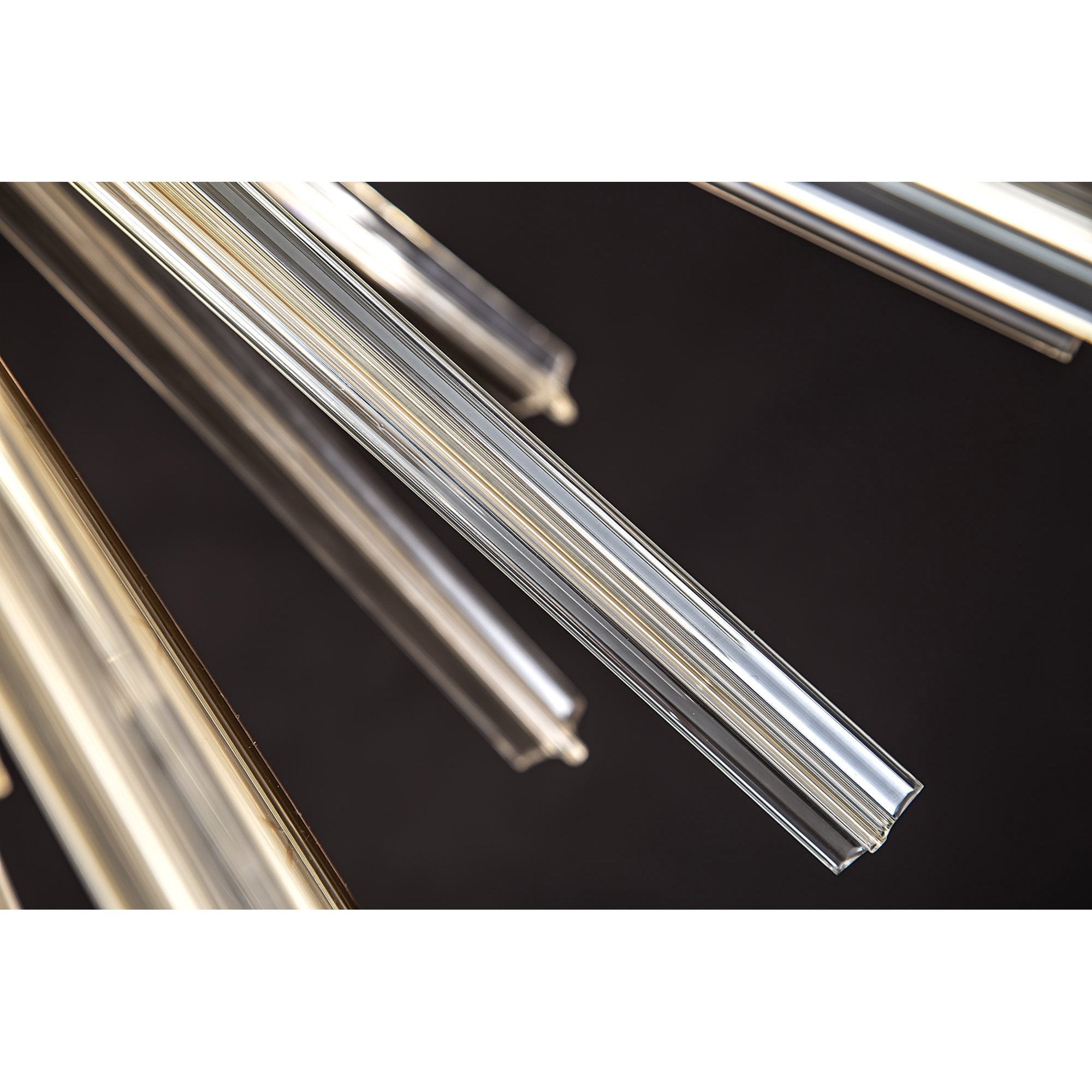 Fabula Wordworth 8 Light Semi-Flush Light - Brown Oxide & Champagne Gold Glass