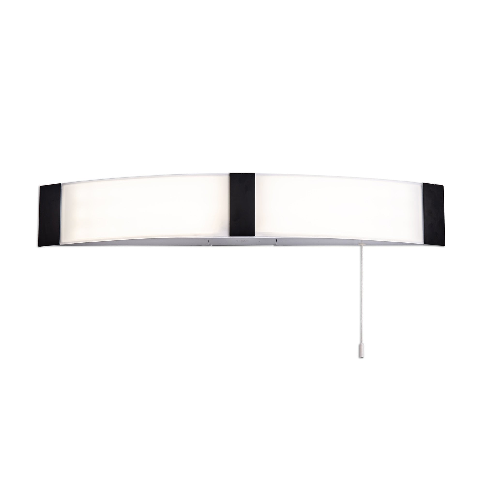 Fabula Wren LED Bathroom Wall Lamp with Shaver Socket & Pull Switch - Black - IP44