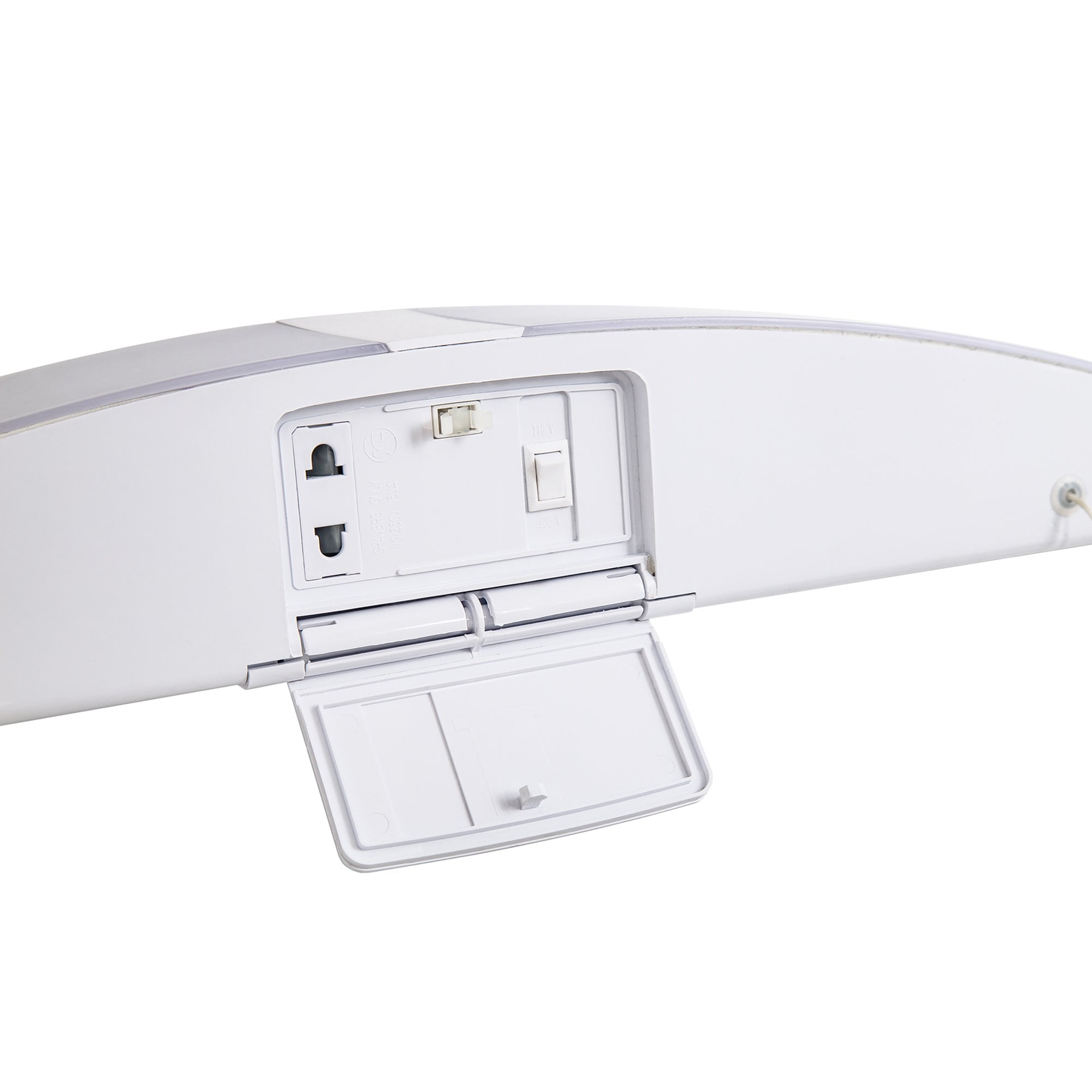 Fabula Wren LED Bathroom Wall Lamp with Shaver Socket & Pull Switch - White - IP44