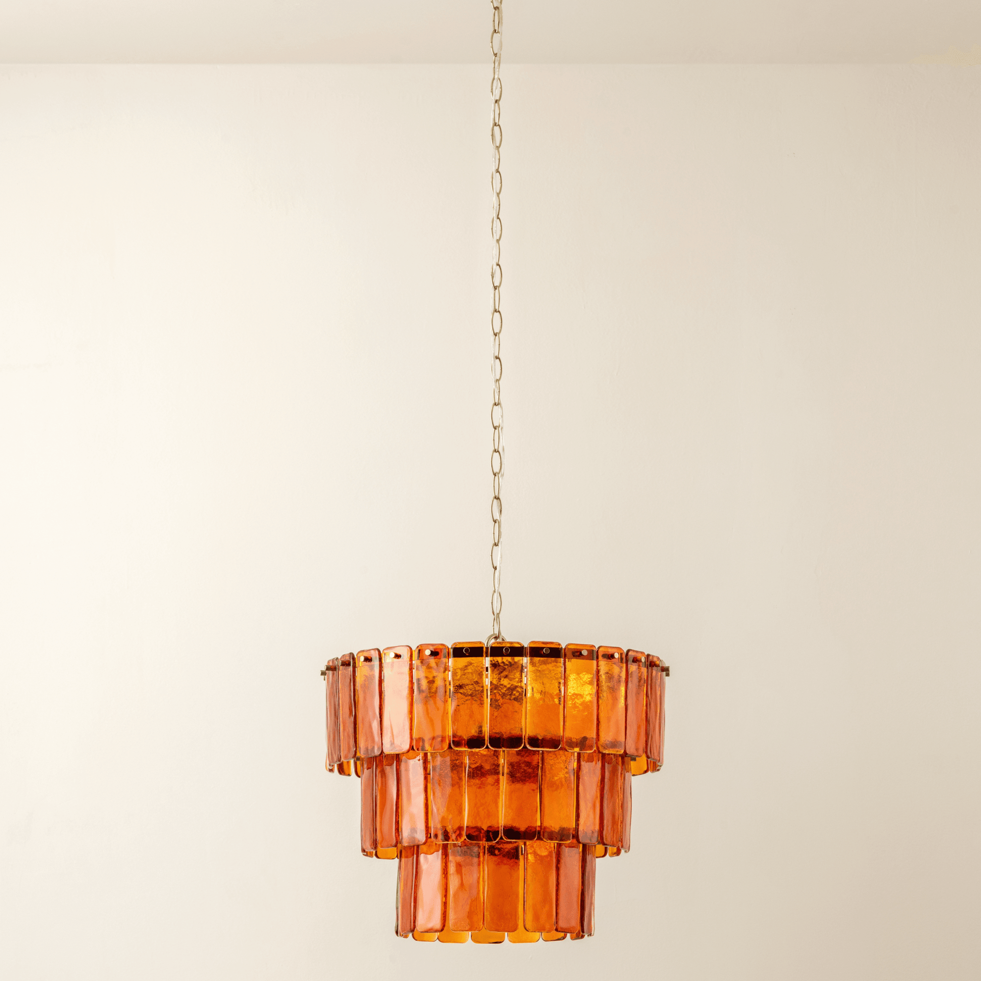 houseof. Amber Glass Lady Fingers Chandelier