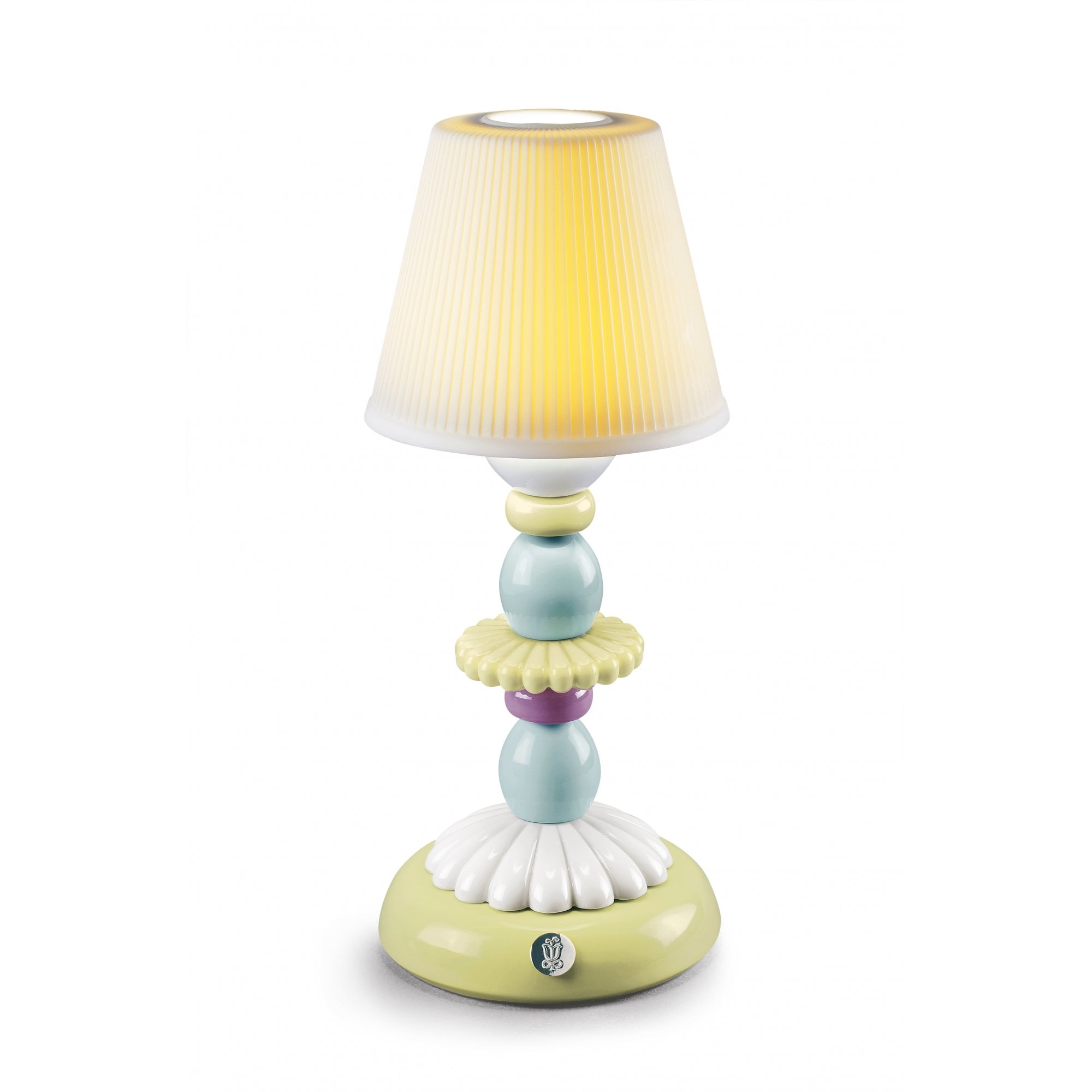 Lladro Lotus Firefly Table Lamp - Green & Blue