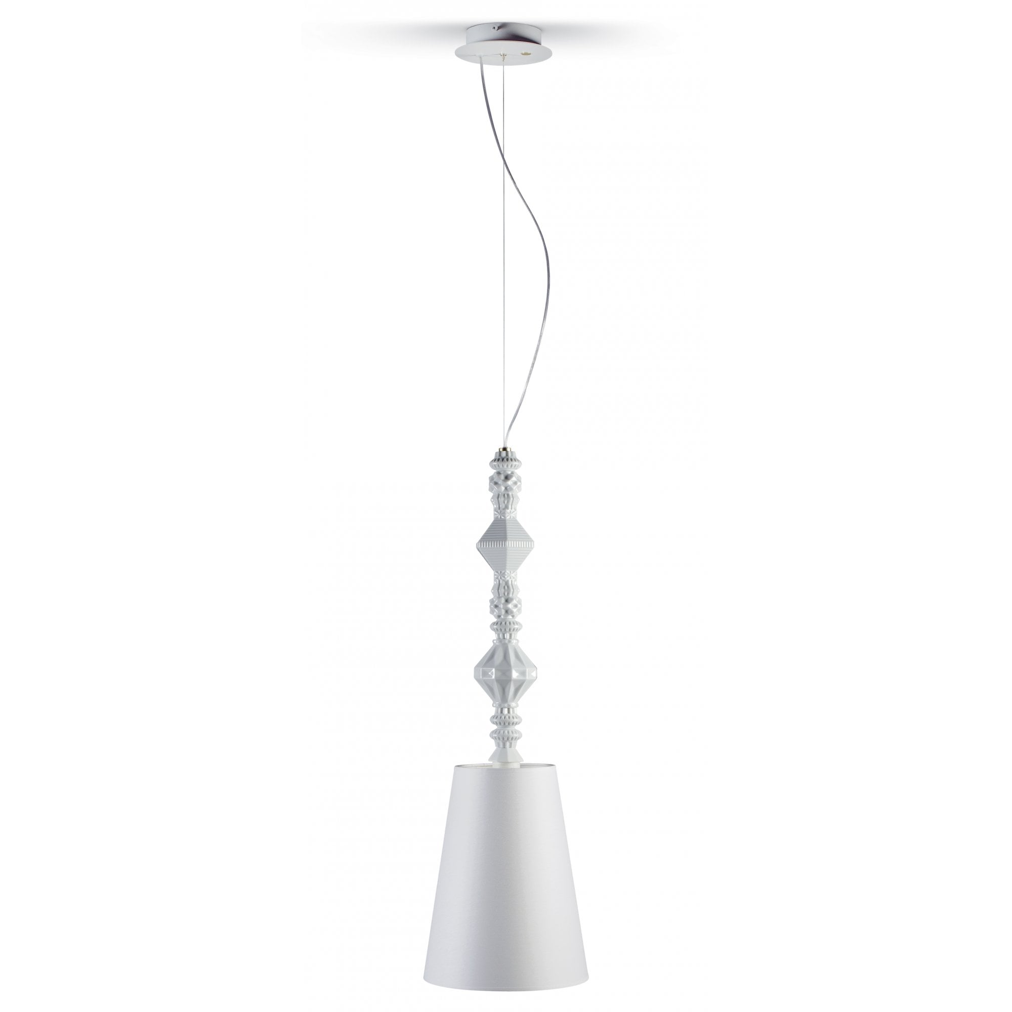 Lladro Belle De Nuit Pendant Lamp II - White