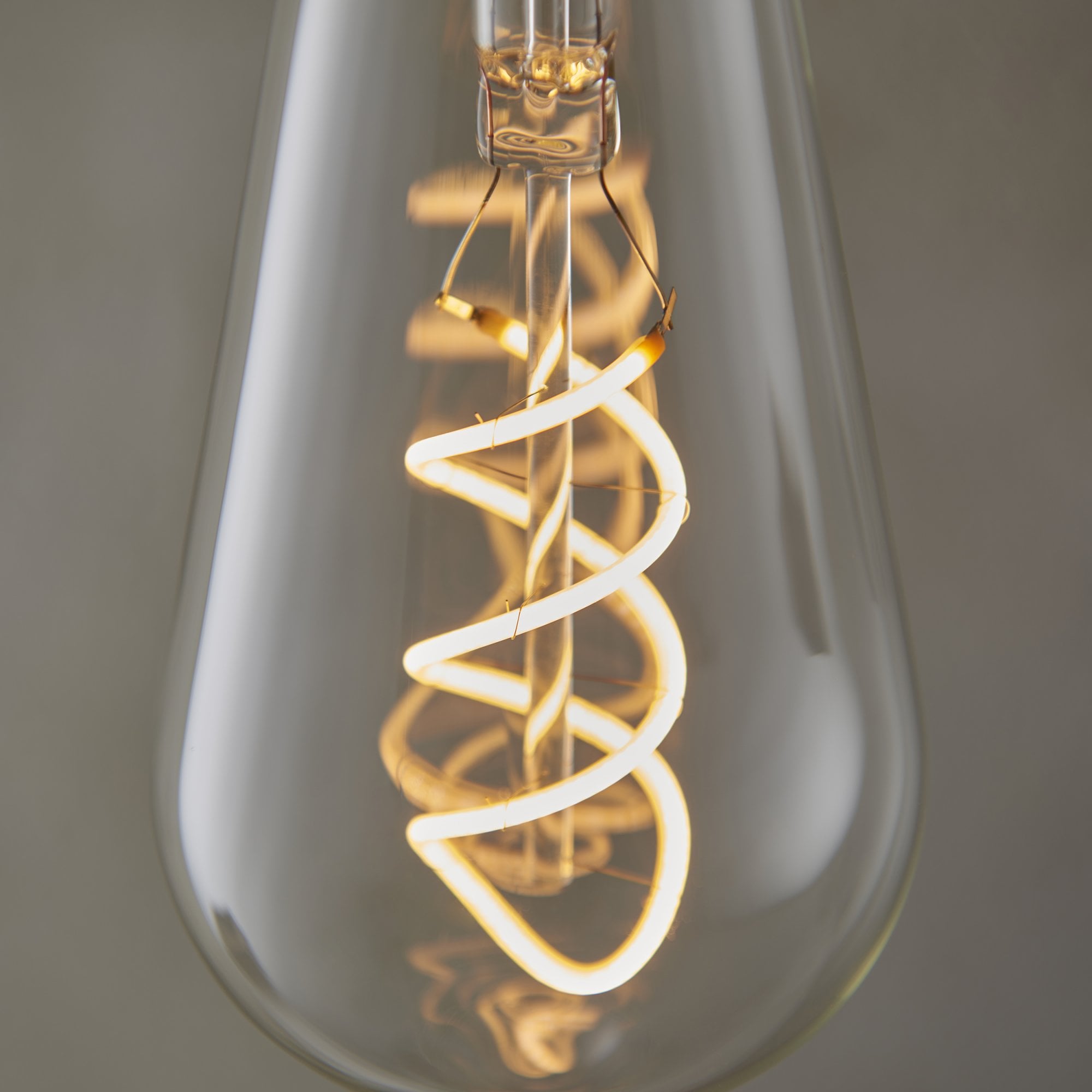 Endon E27 4W LED Twist Pear Filament Bulb - 2200K - Dimmable - Clear Glass