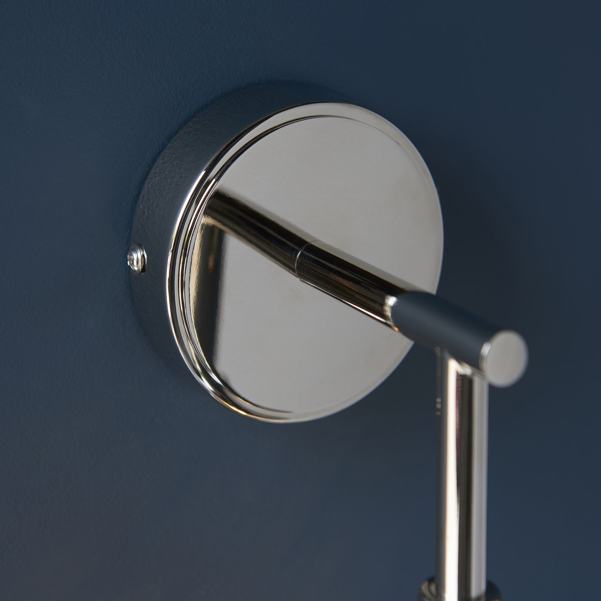 Endon Allegra Single Wall Light - Bright Nickel Plate & Clear Spiral Glass