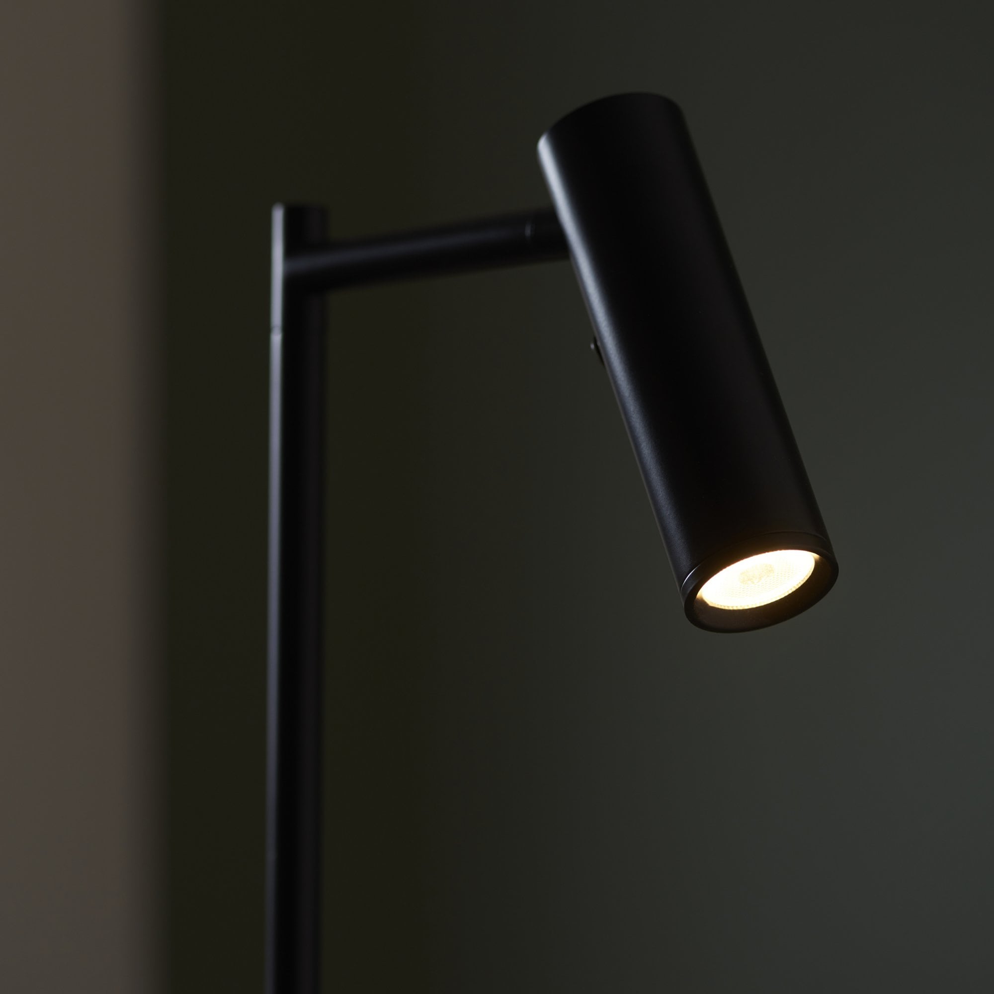 Endon Dedicated Reader Single Floor Light - Matt Black