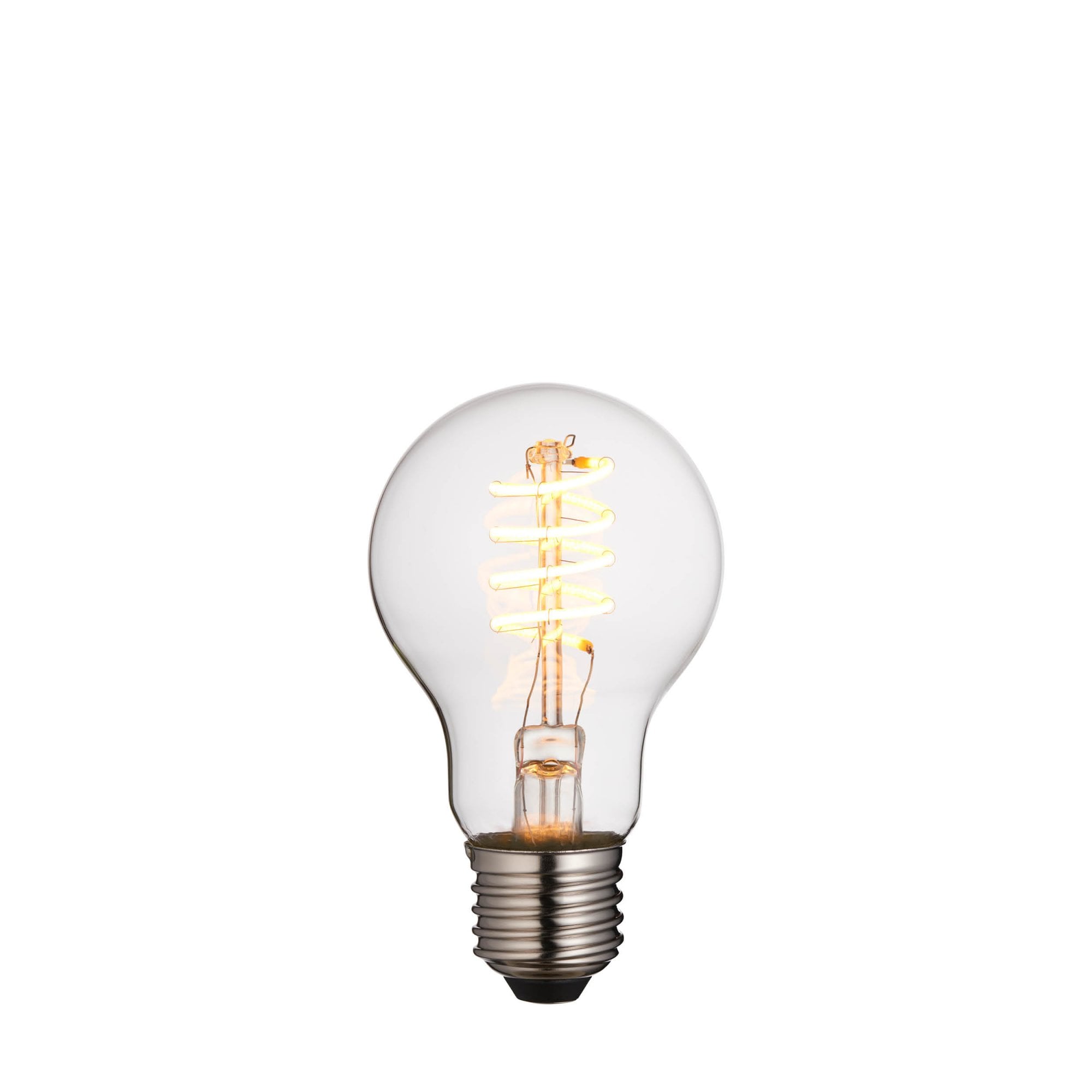 Endon E27 4W LED Spiral GLS Bulb - 2200K - Dimmable - Clear Glass