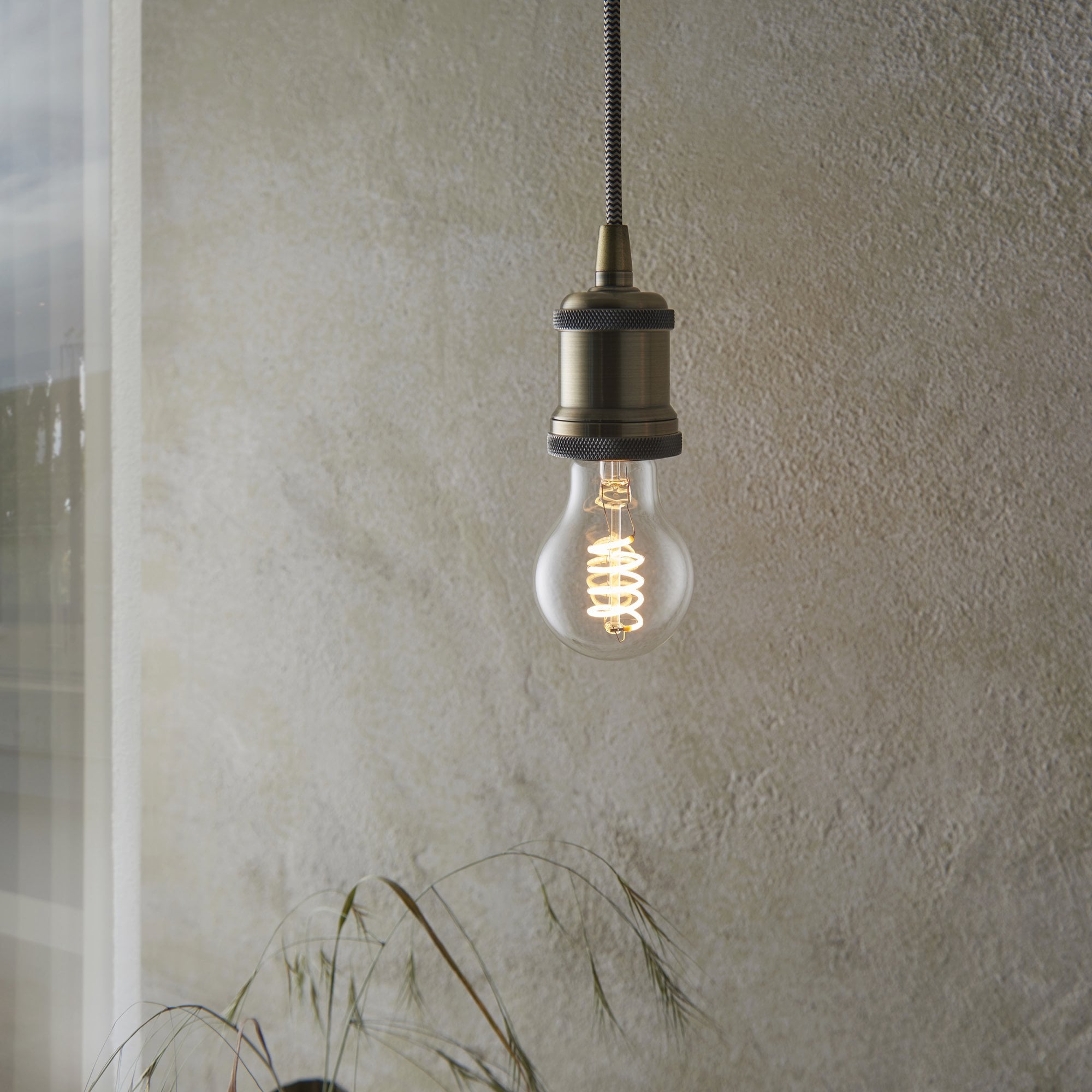 Endon E27 4W LED Spiral GLS Bulb - 2200K - Dimmable - Clear Glass