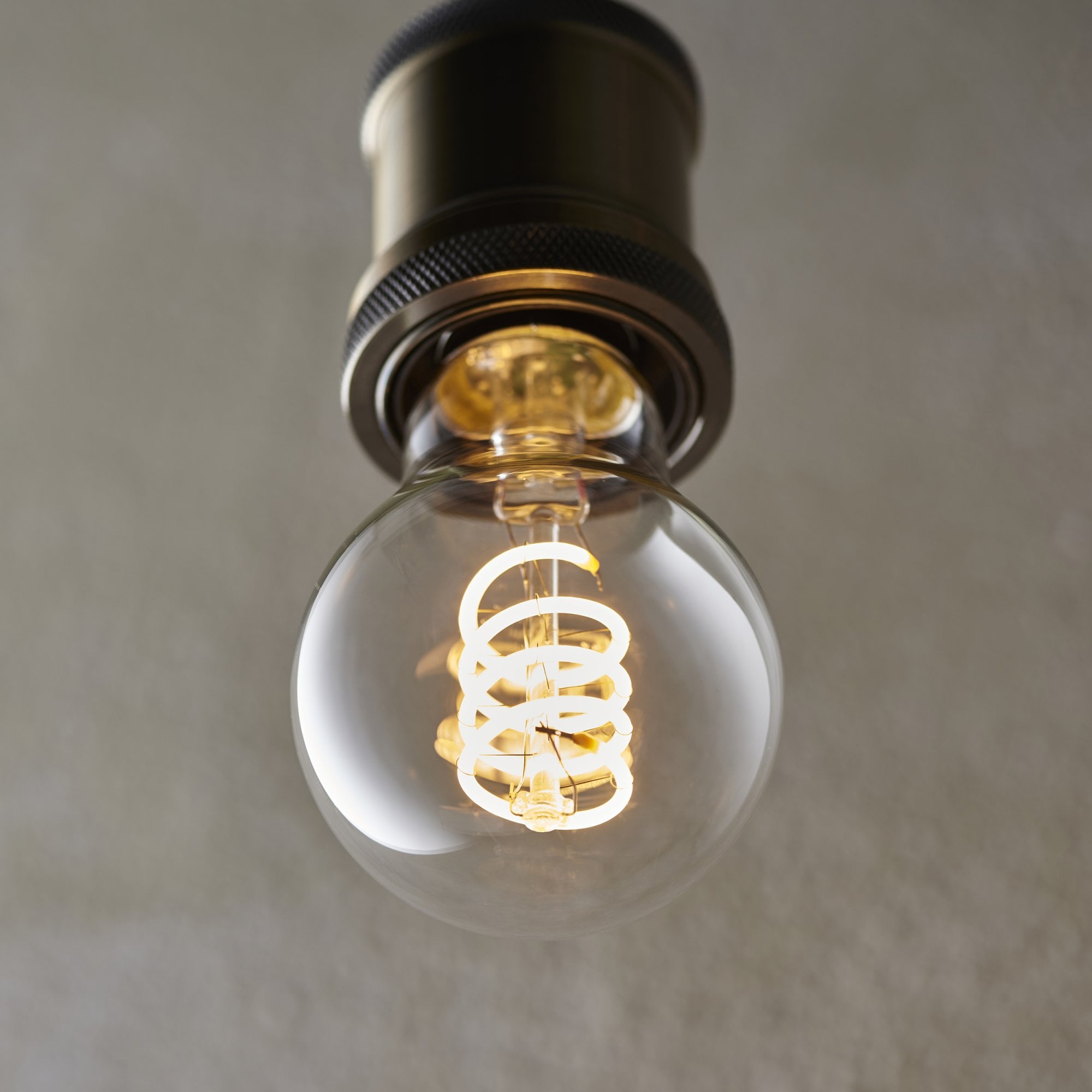 Endon E27 4W LED Spiral GLS Bulb - 2200K - Dimmable - Clear Glass