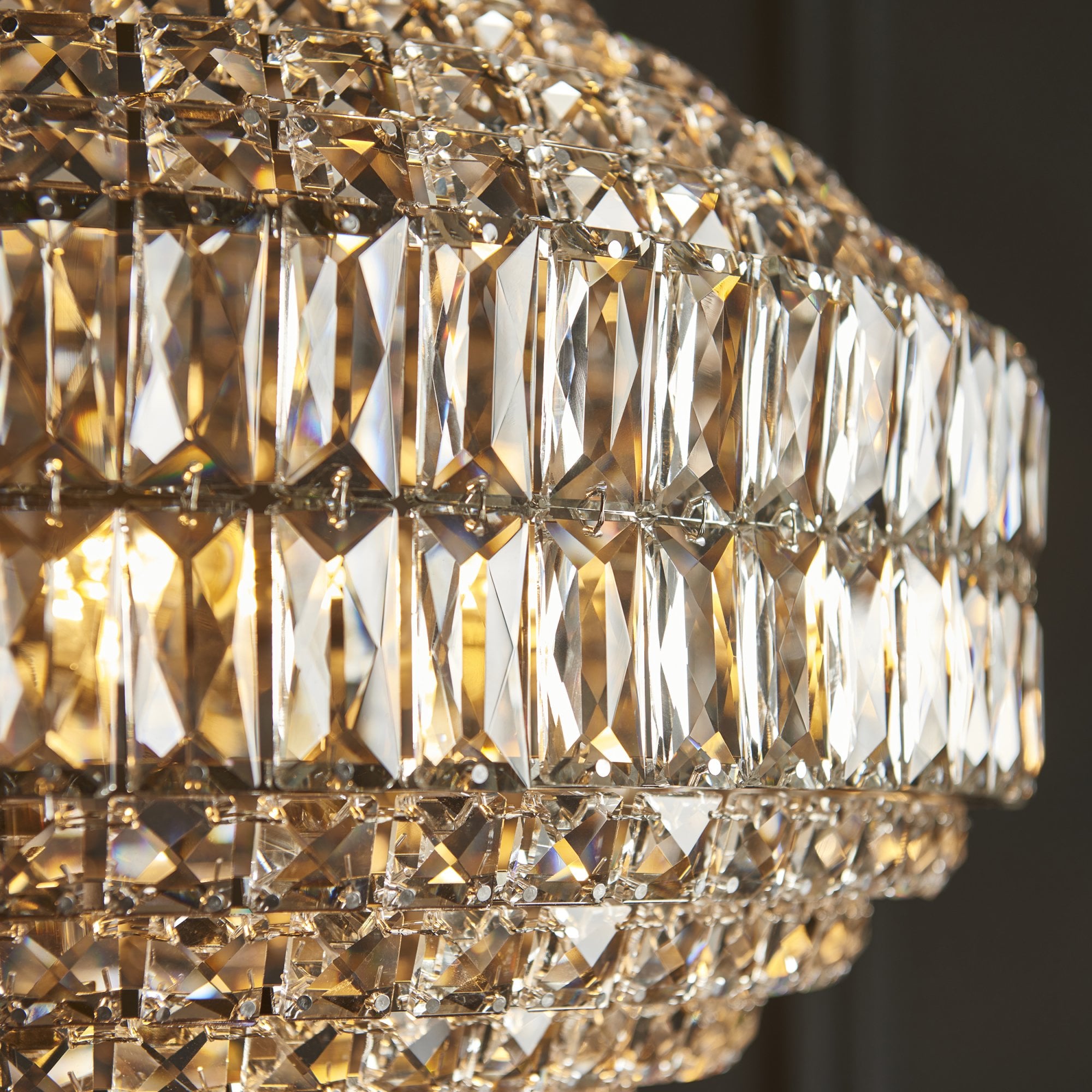 Endon Celestial 5 Light Pendant - Bright Nickel Plate & Clear Crystal