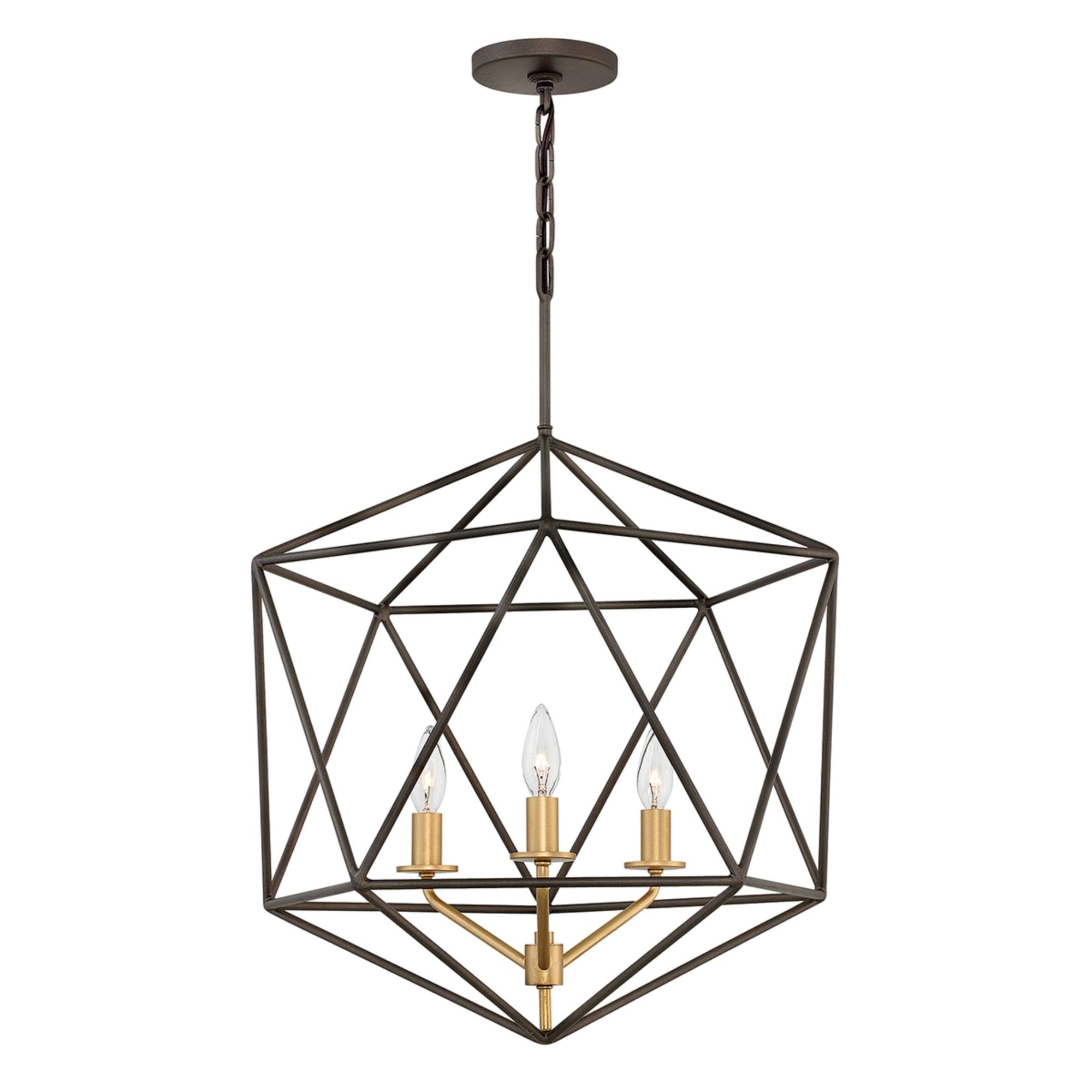 Hinkley Astrid 3 Light Pendant Chandelier - Metallic Matte Bronze