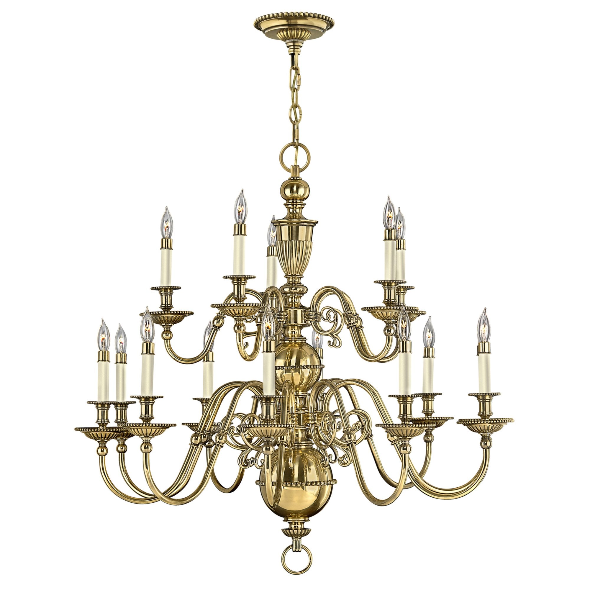 Hinkley Cambridge 15 Light Chandelier - Burnished Brass