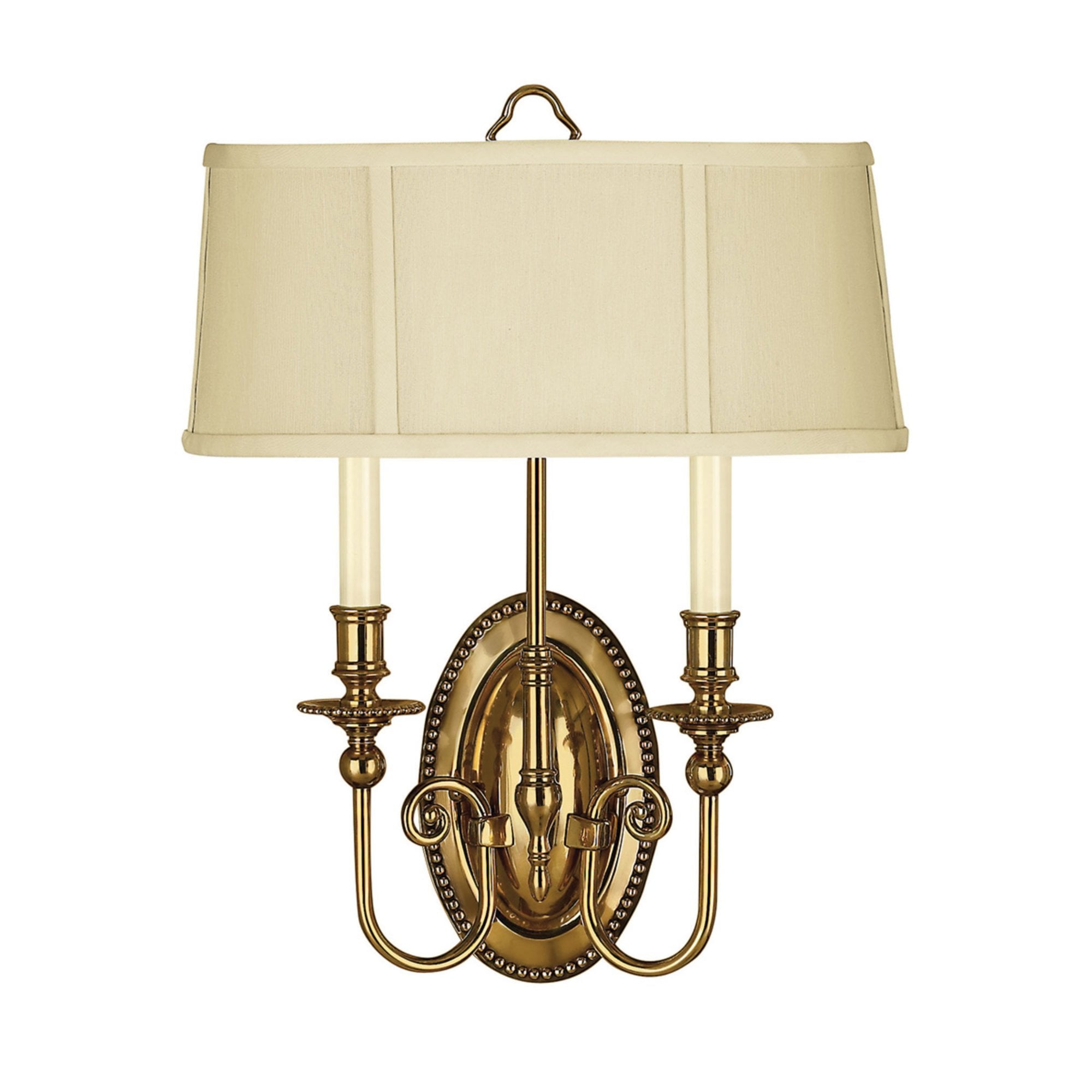Hinkley Cambridge 2 Light Wall Light - Single Shade - Burnished Brass