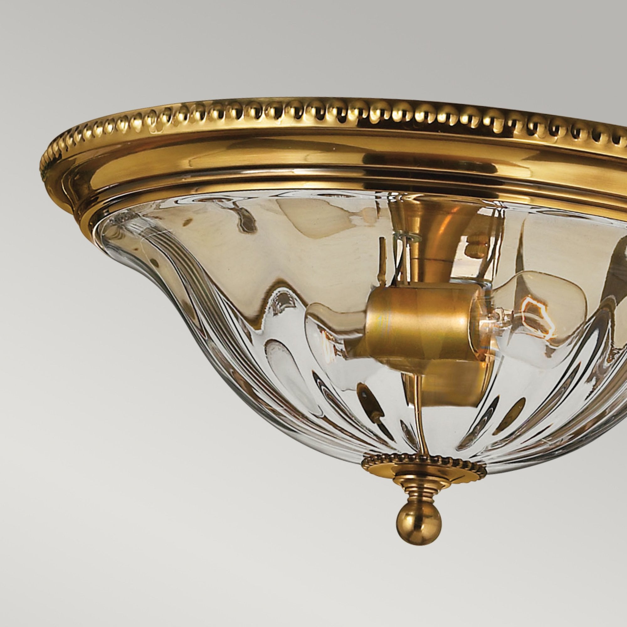 Hinkley Cambridge 2 Light Flush Mount - Burnished Brass