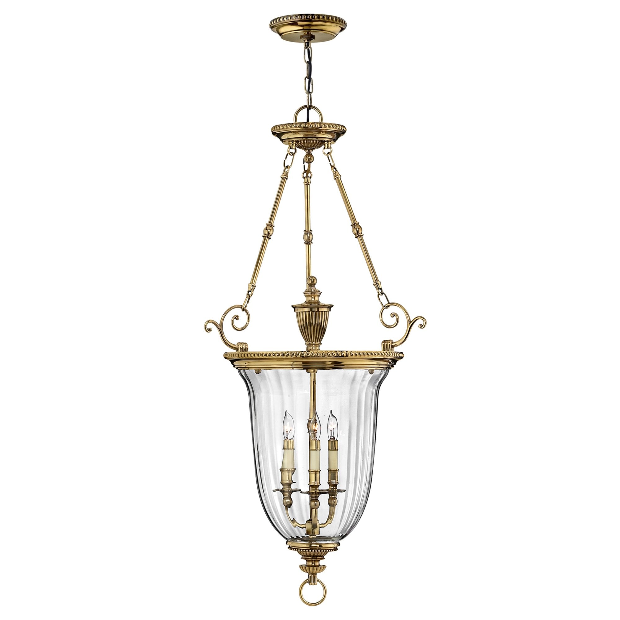 Hinkley Cambridge 3 Light Large Pendant - Burnished Brass