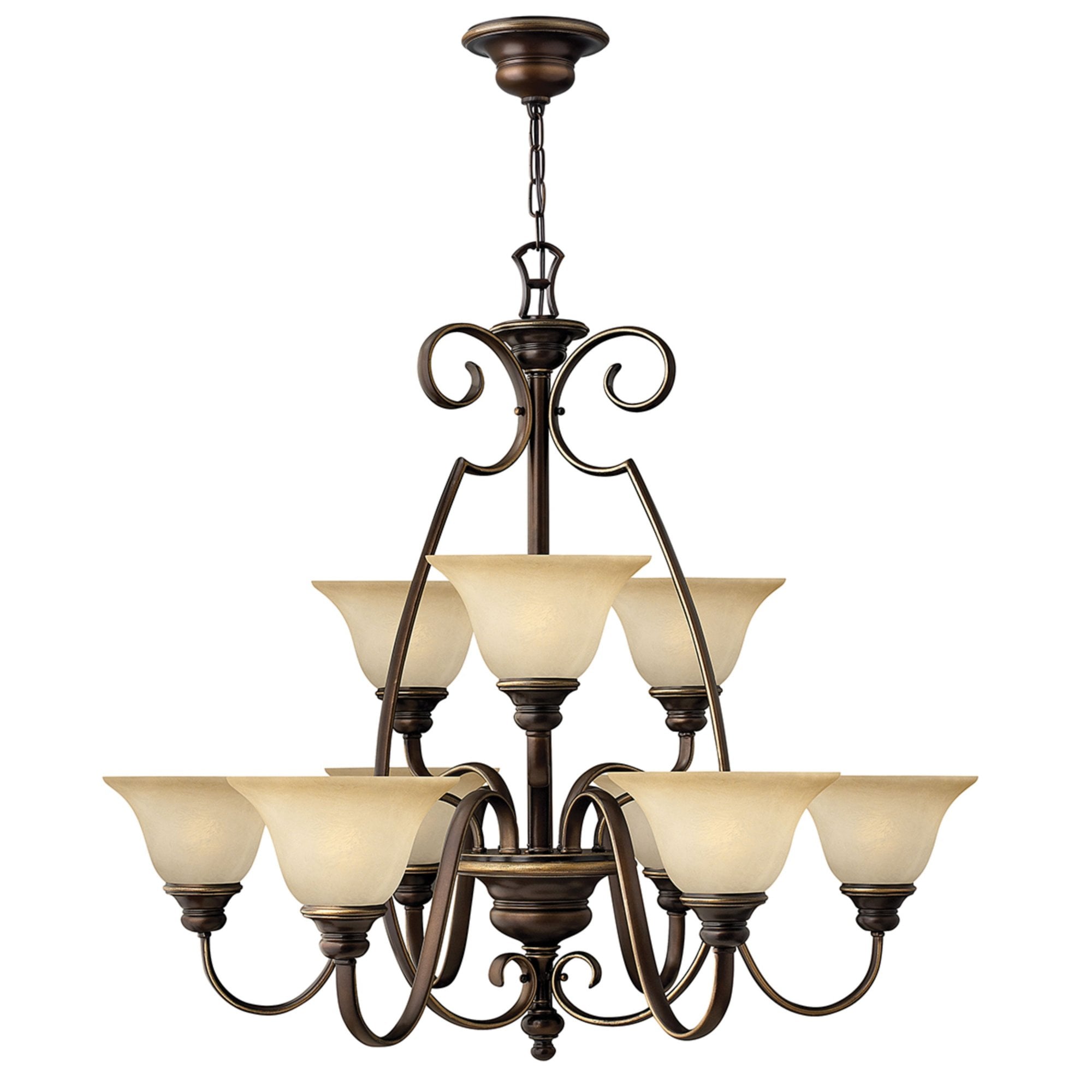 Hinkley Cello 9 Light Chandelier - Antique Bronze