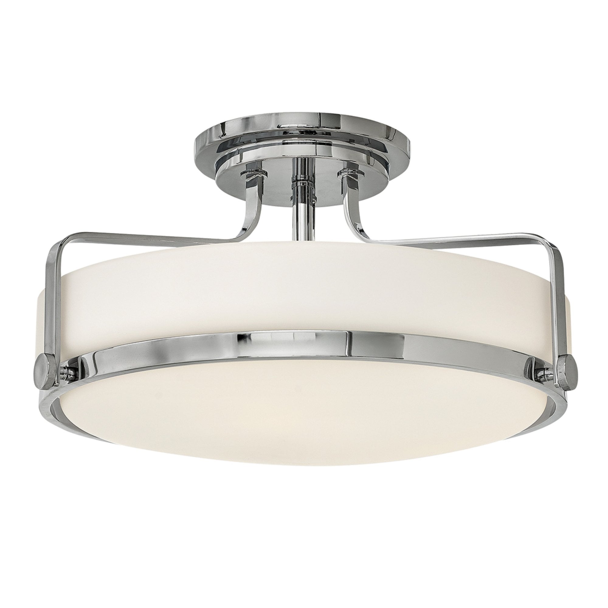 Hinkley Harper Medium Semi-Flush - Opal - Polished Chrome