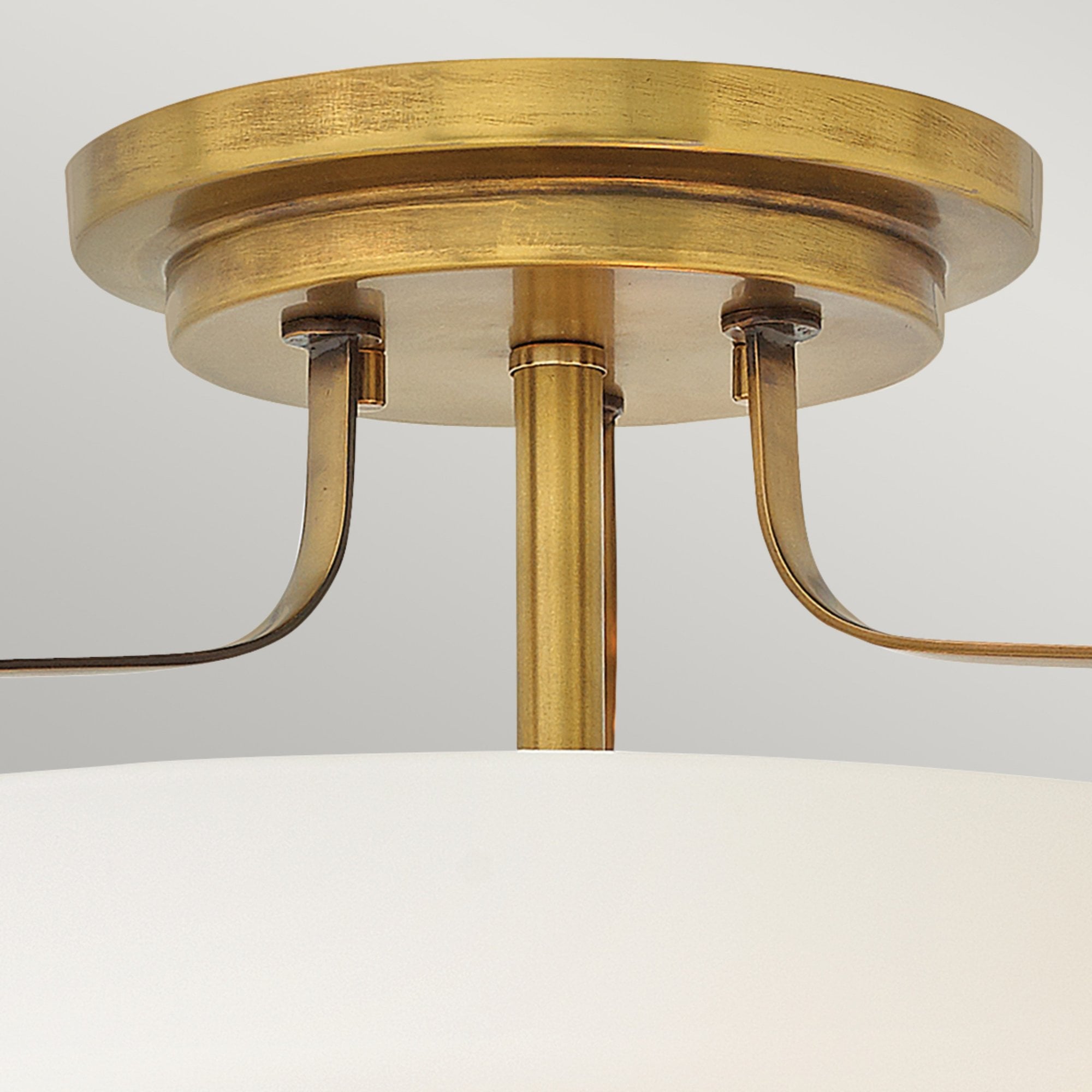Hinkley Harper Small Semi-Flush - Opal - Heritage Brass