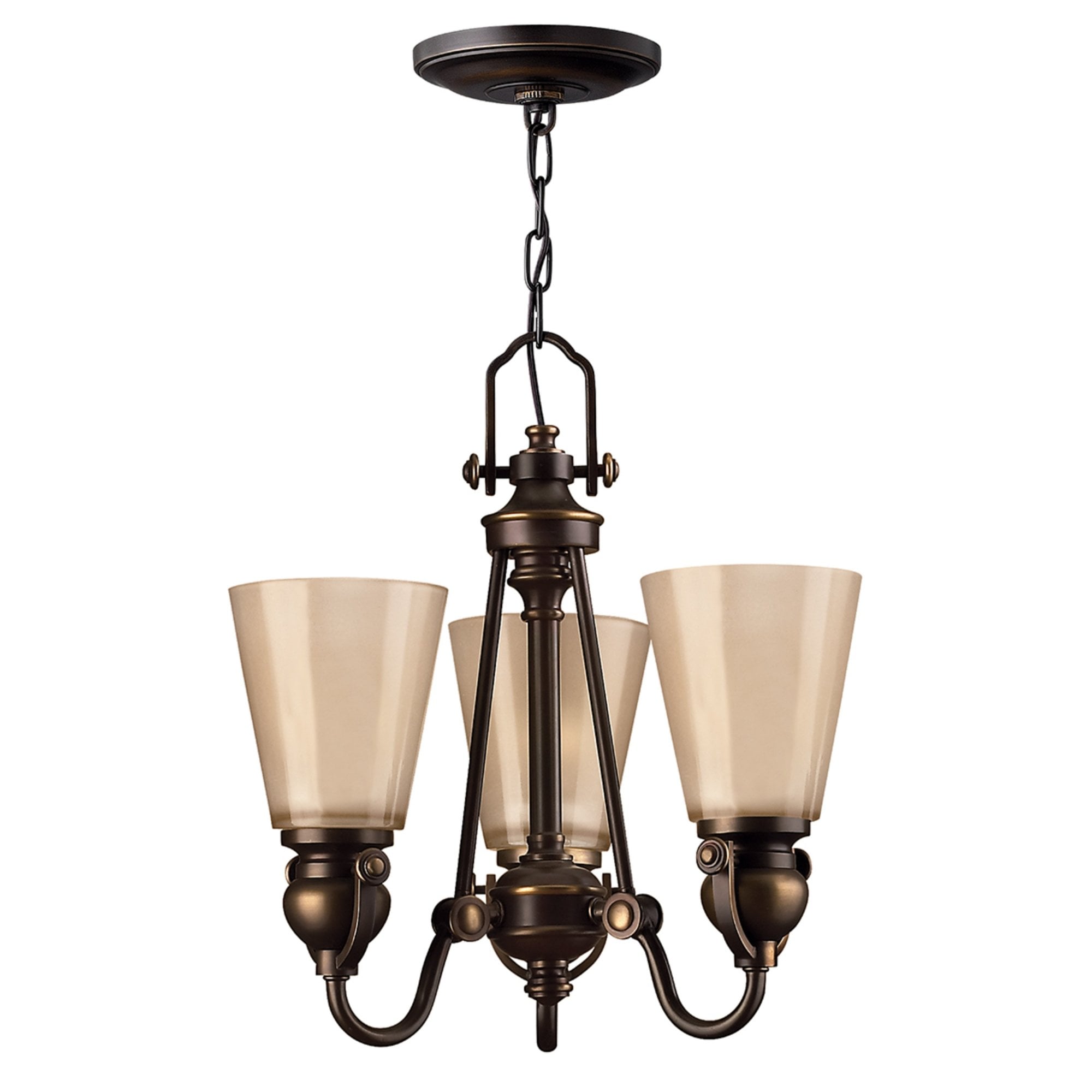 Hinkley Mayflower 3 Light Chandelier - Olde Bronze