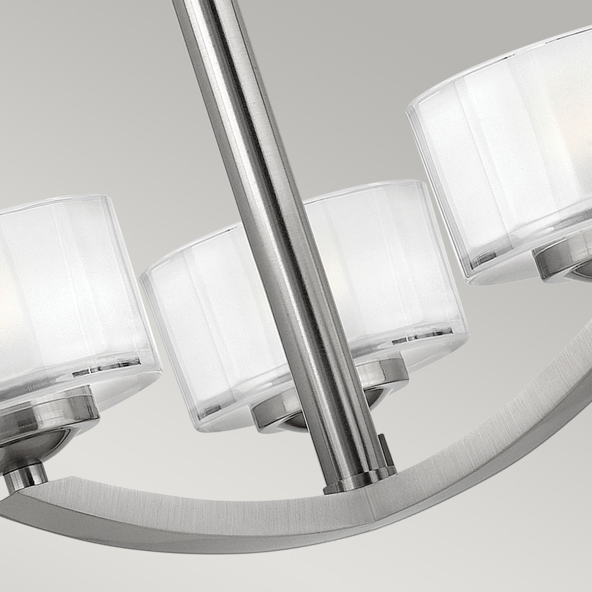 Hinkley Meridian 3 Light Semi-Flush - Brushed Nickel