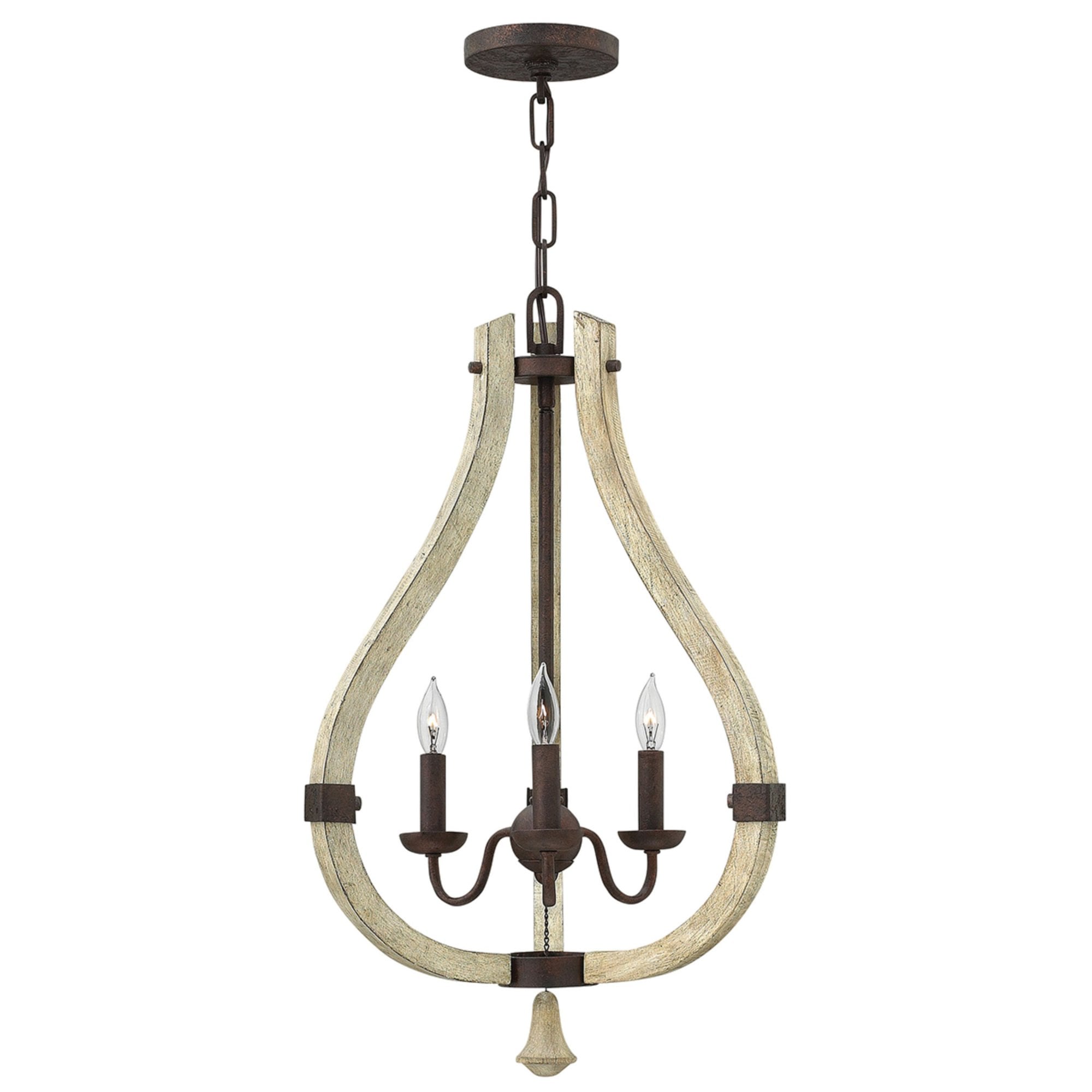 Hinkley Middlefield 3 Light Chandelier  - Iron Rust