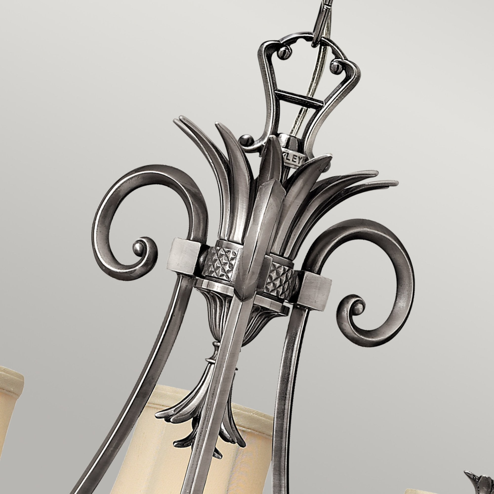 Hinkley Plantation 3 Light Chandelier - Polished Antique Nickel