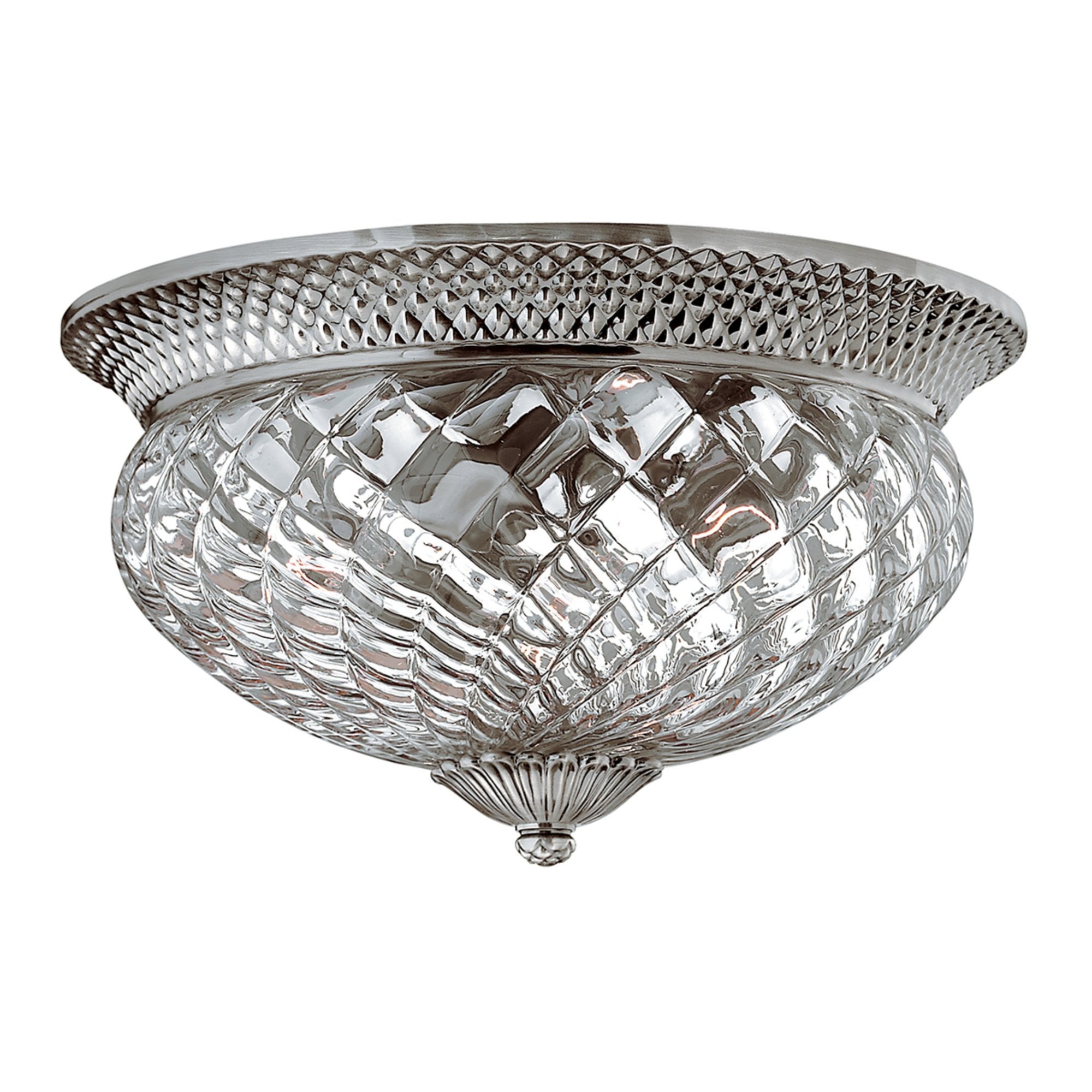 Hinkley Plantation 3 Light Large Flush - Polished Antique Nickel