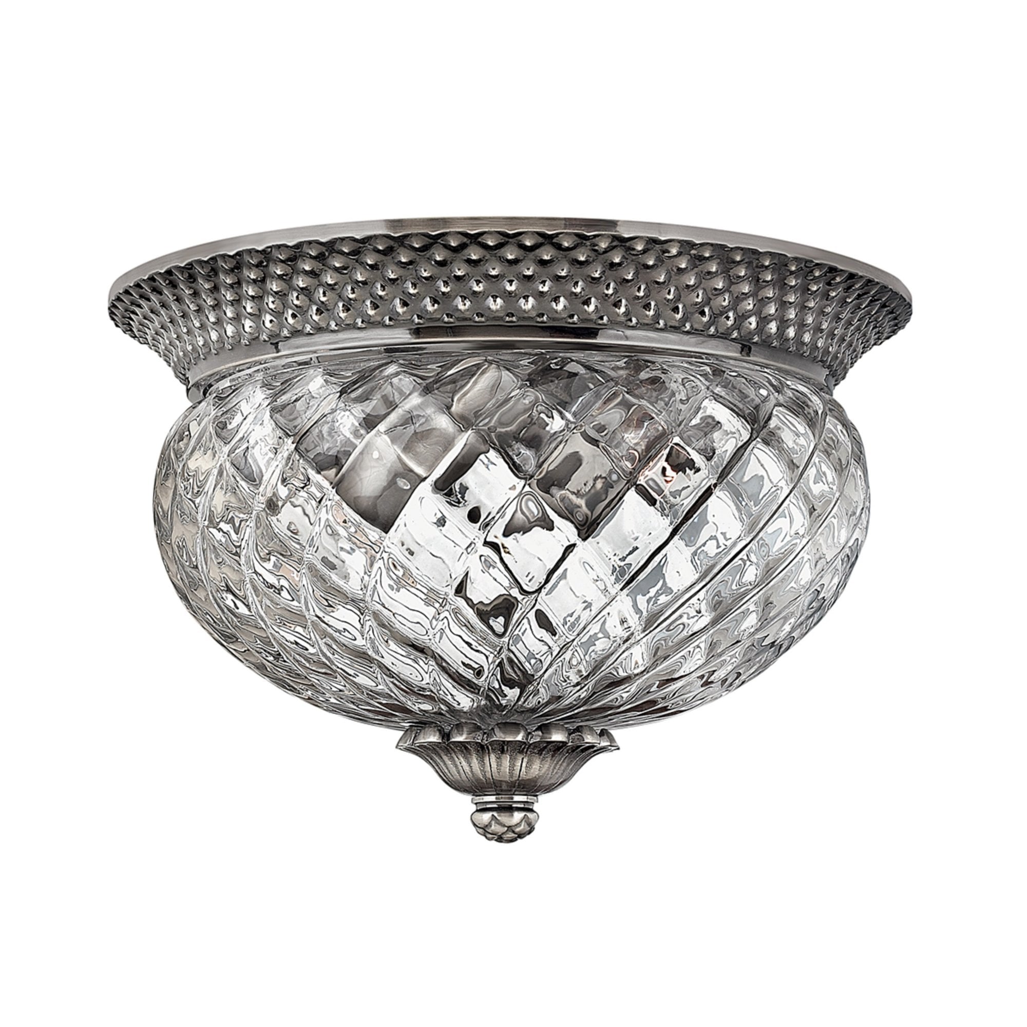 Hinkley Plantation 2 Light Small Flush - Polished Antique Nickel