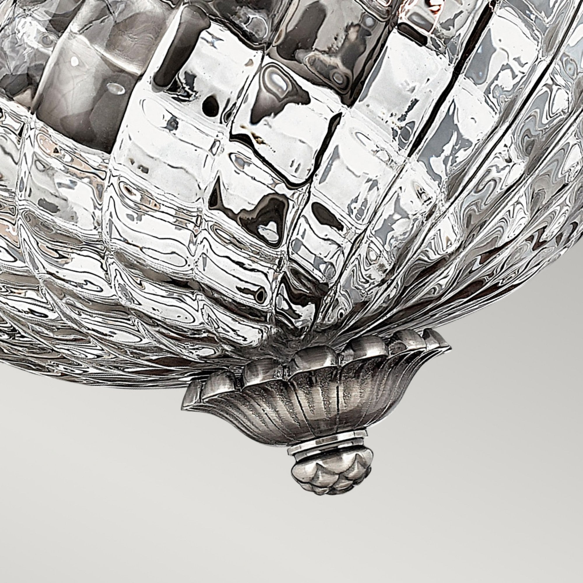 Hinkley Plantation 2 Light Small Flush - Polished Antique Nickel