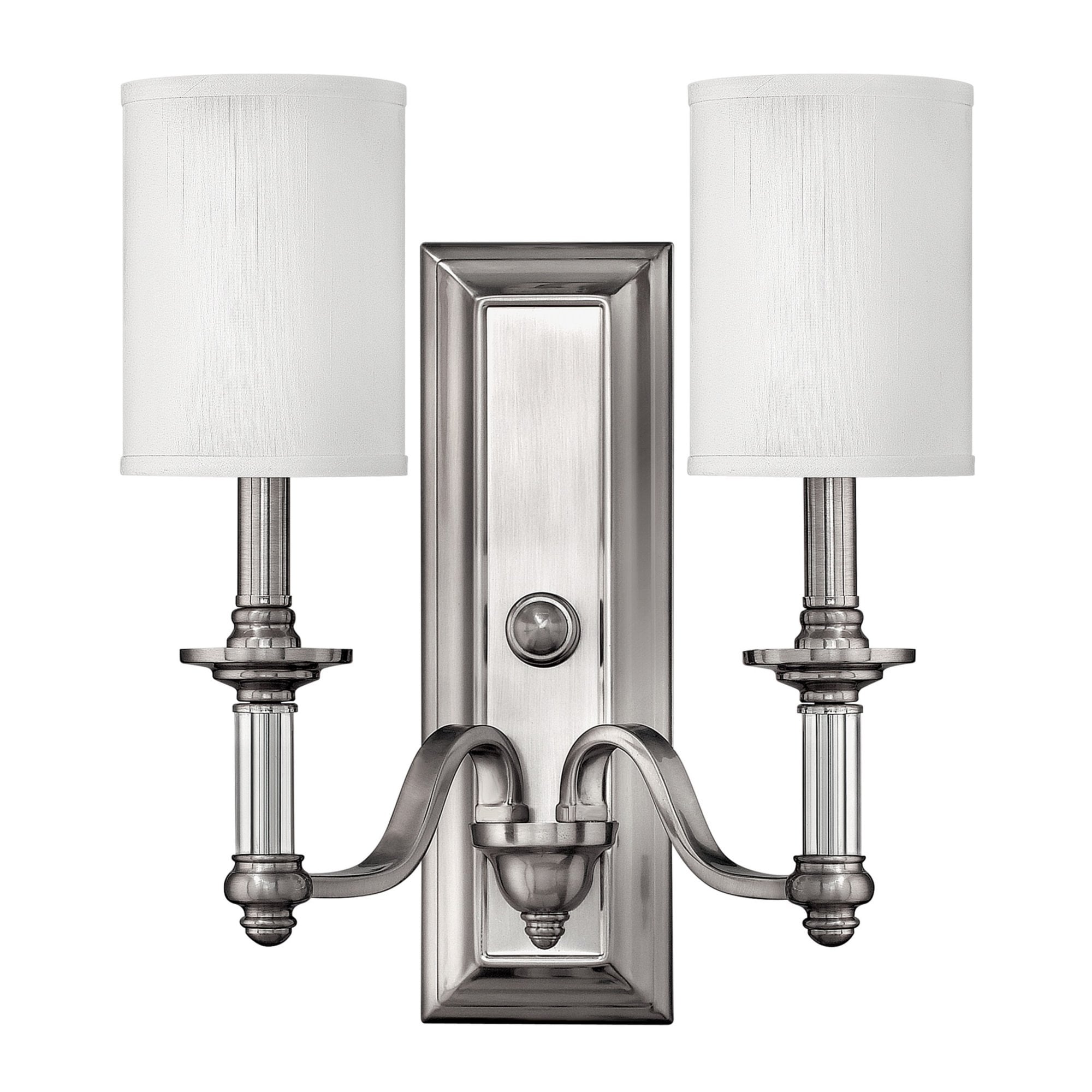 Hinkley Sussex 2 Light Wall Light - Brushed Nickel
