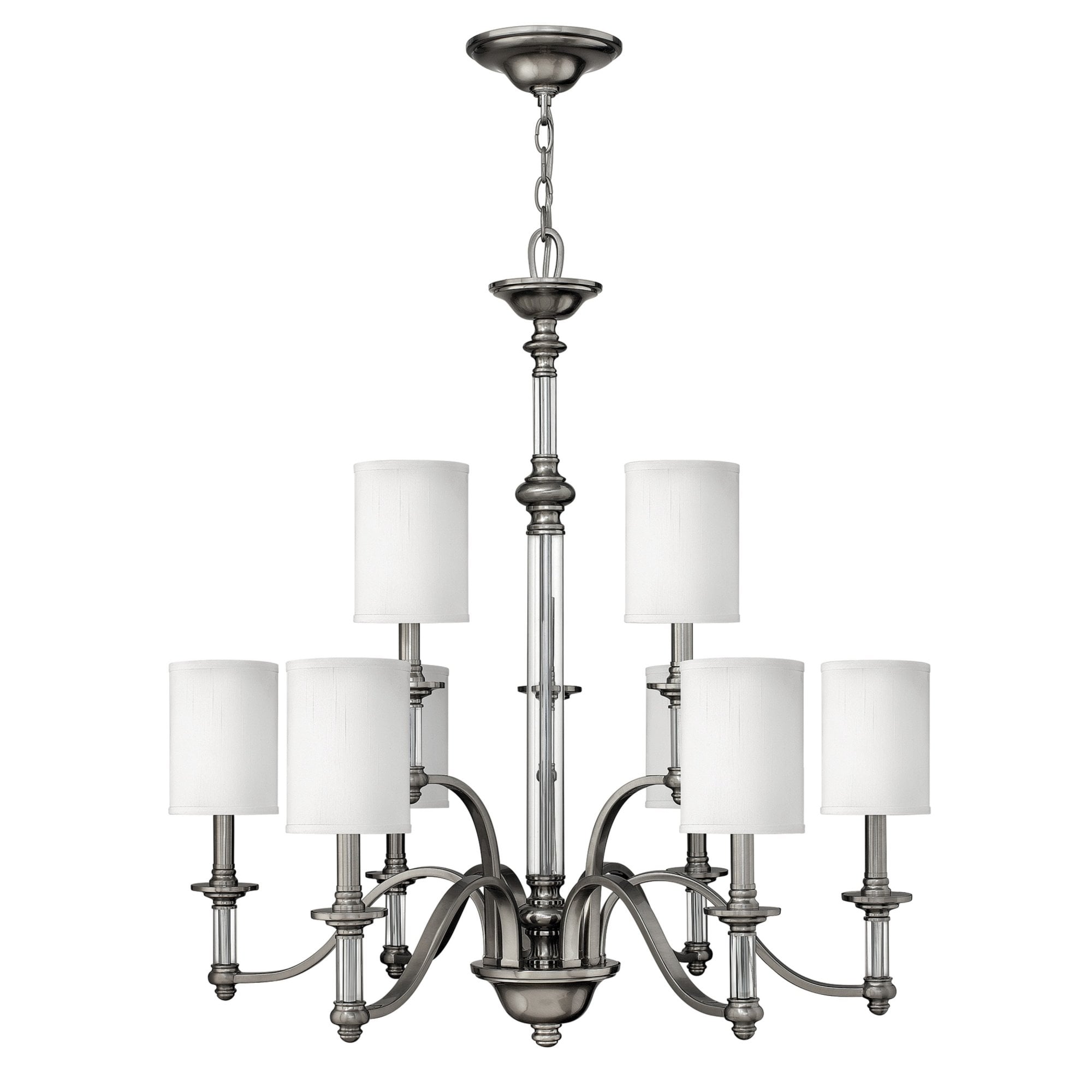 Hinkley Sussex 9 Light Chandelier - Brushed Nickel