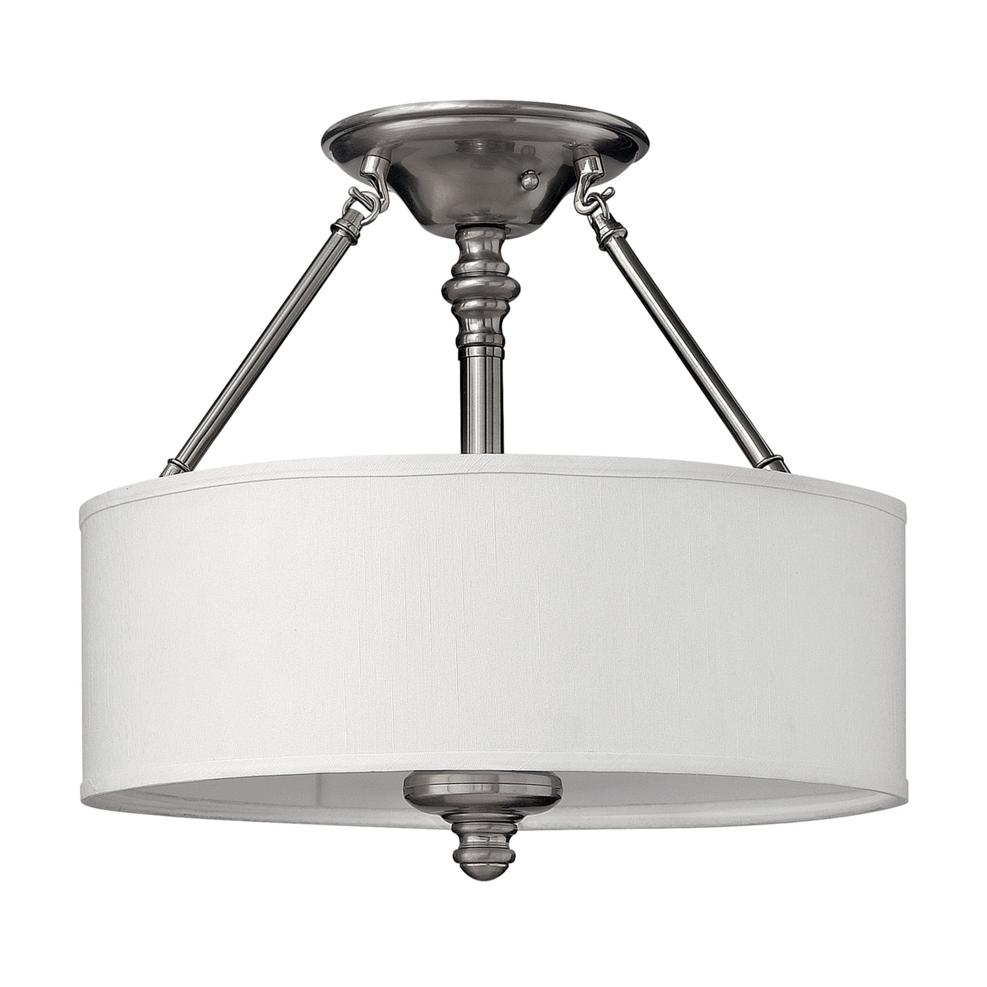 Hinkley Sussex 3 Light Semi-Flush - Brushed Nickel