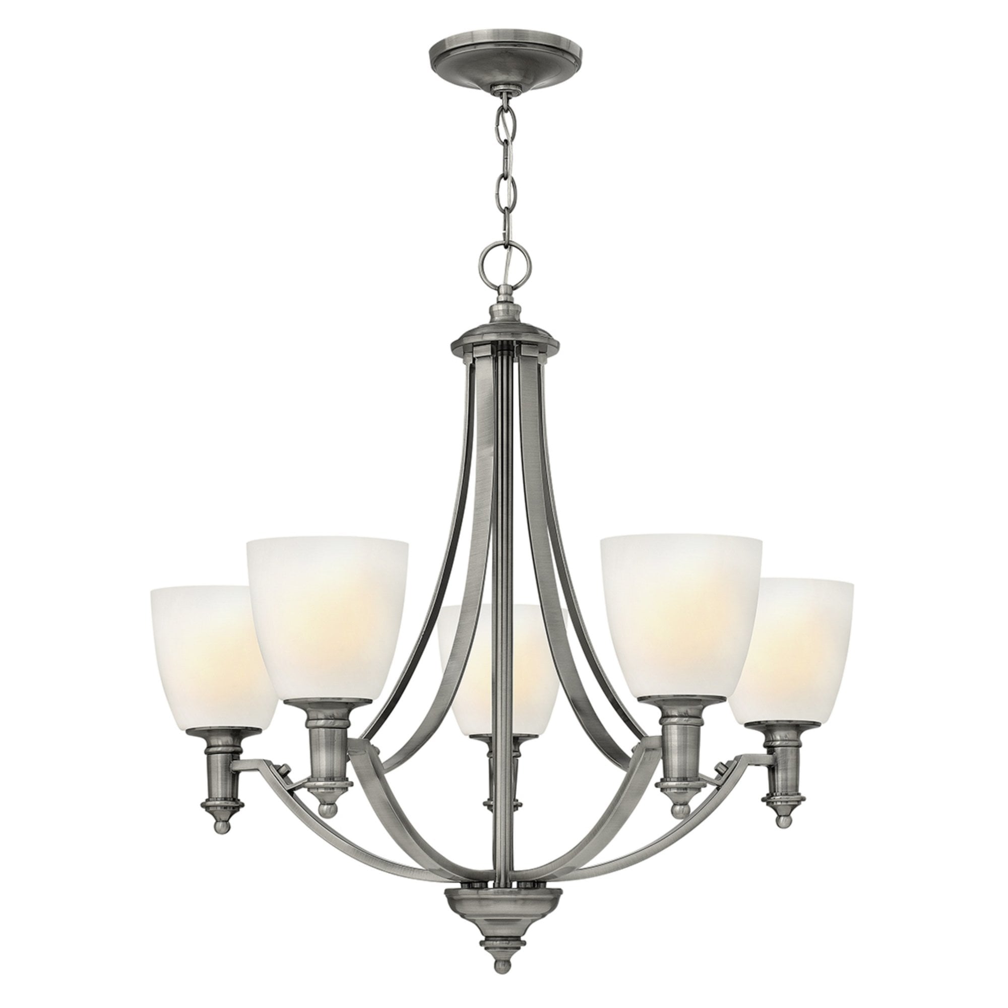 Hinkley Truman 5 Light Chandelier - Antique Nickel