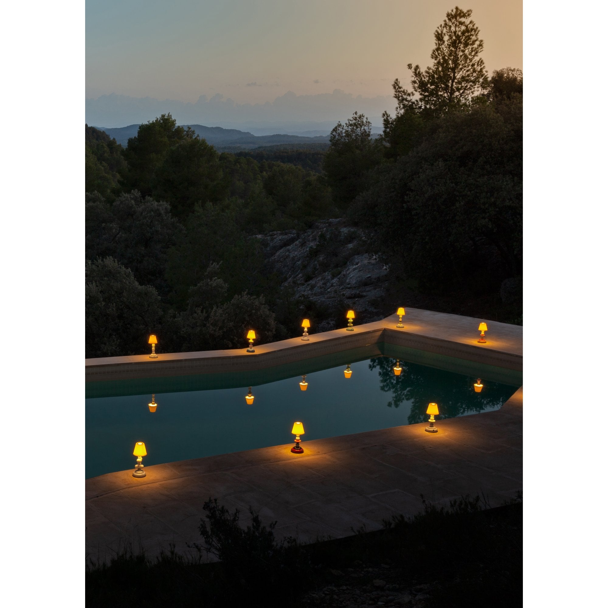 Lladro Sunflower Firefly Table Lamp - Blue