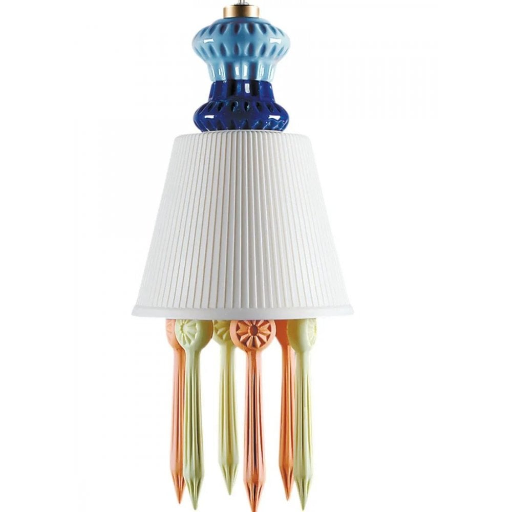 Lladro Belle De Nuit Lithophane Hanging Lamp - Multicolour