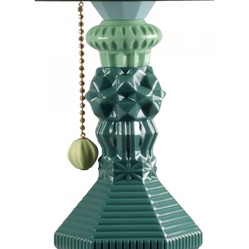 Lladro Belle De Nuit Table Lamp - Green