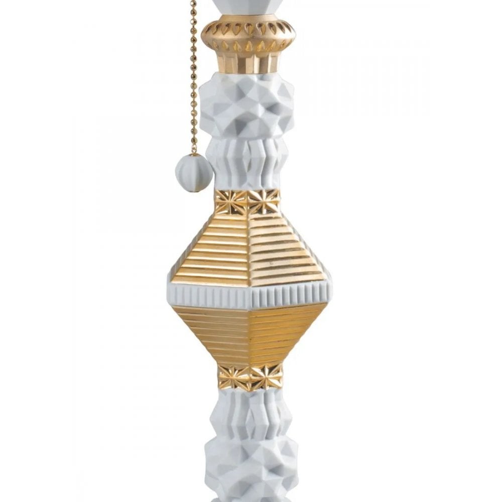 Lladro Belle De Nuit Table Lamp - Golden Luster