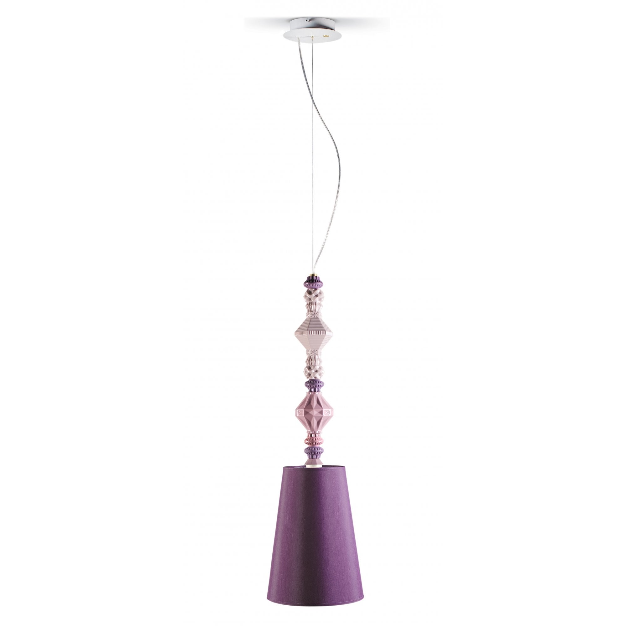 Lladro Belle De Nuit Pendant Lamp II - Pink