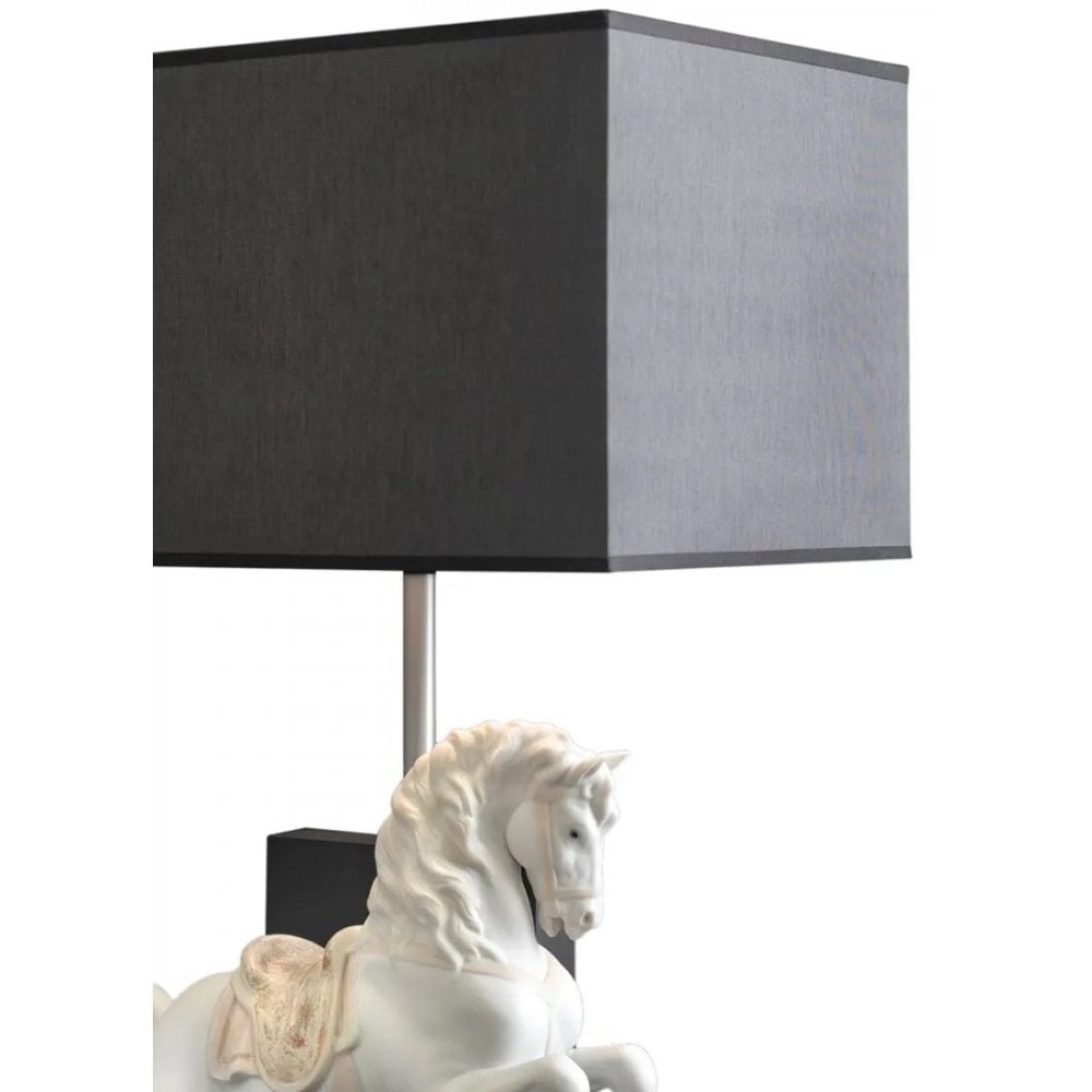 Lladro Horse On Courbette Table Lamp