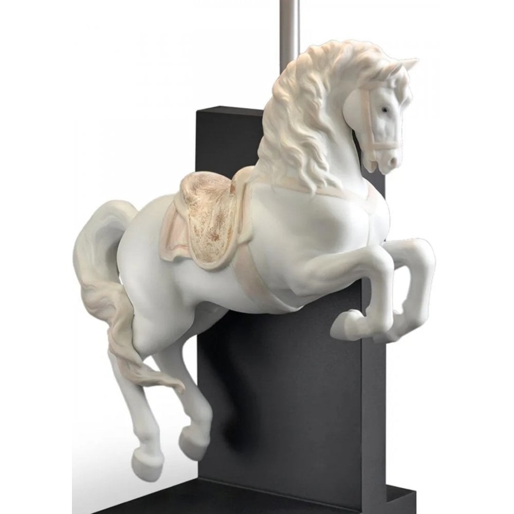 Lladro Horse On Courbette Table Lamp