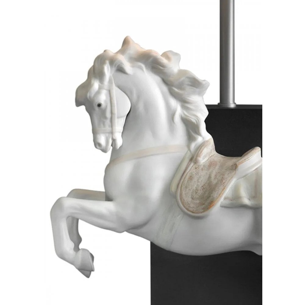 Lladro Horse On Pirouette Table Lamp