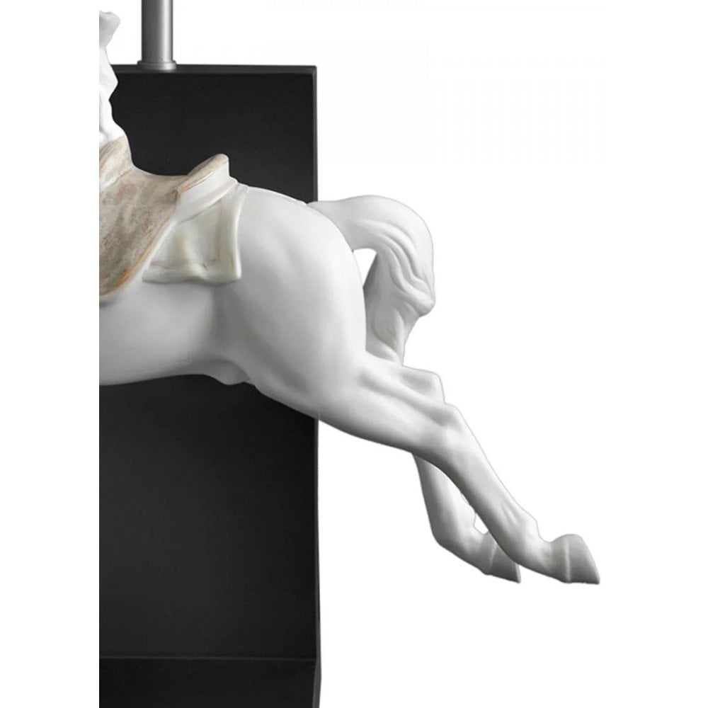Lladro Horse On Pirouette Table Lamp
