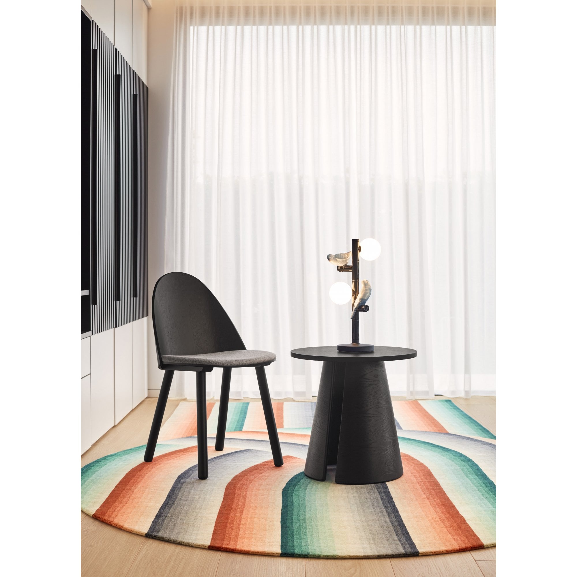 Lladro Parrot Table Lamp - Black