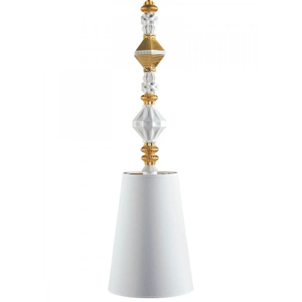 Lladro Belle De Nuit Pendant Lamp II - Golden Luster