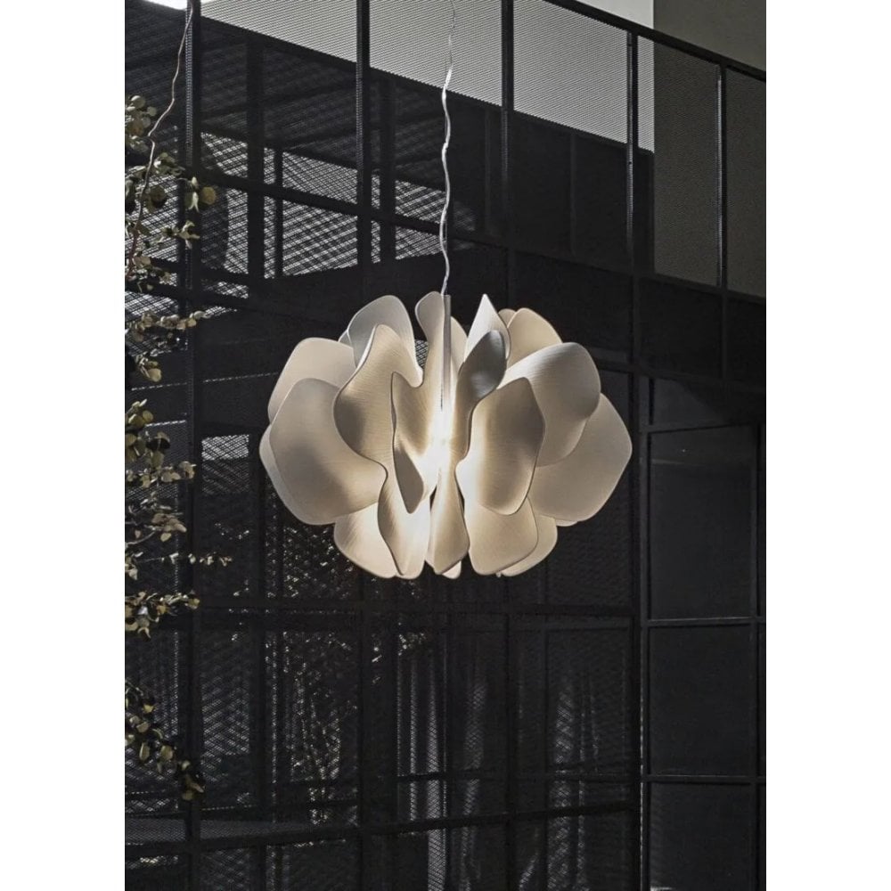 Lladro Nightbloom 40cm Hanging Lamp - White